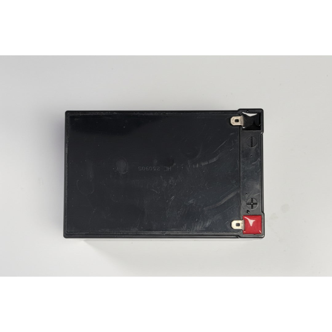 12V 10Ah black sealed lead acid AGM battery for ride-on cars with red positive and black negative terminals