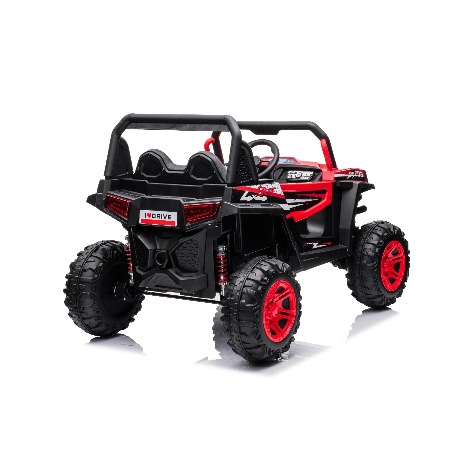 12V Ride-On Buggy for Kids – Jeep Style Off-Road Electric Car with Remote – Red