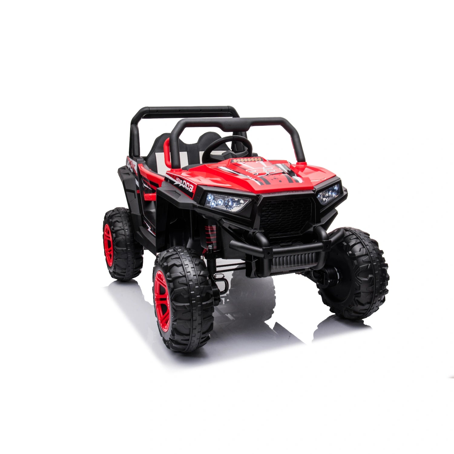 12V Ride-On Buggy for Kids – Jeep Style Off-Road Electric Car with Remote – Red