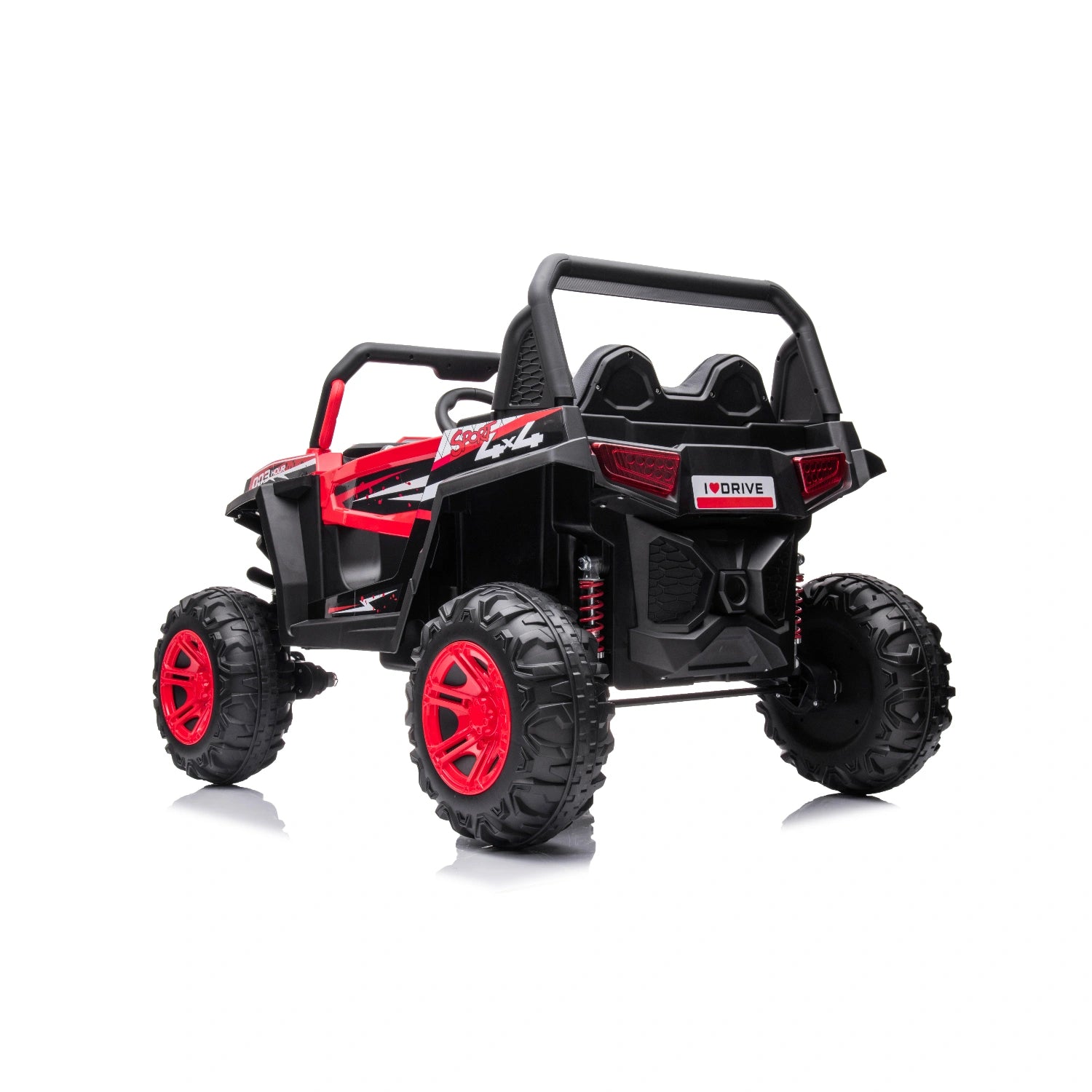 12V Ride-On Buggy for Kids – Jeep Style Off-Road Electric Car with Remote – Red