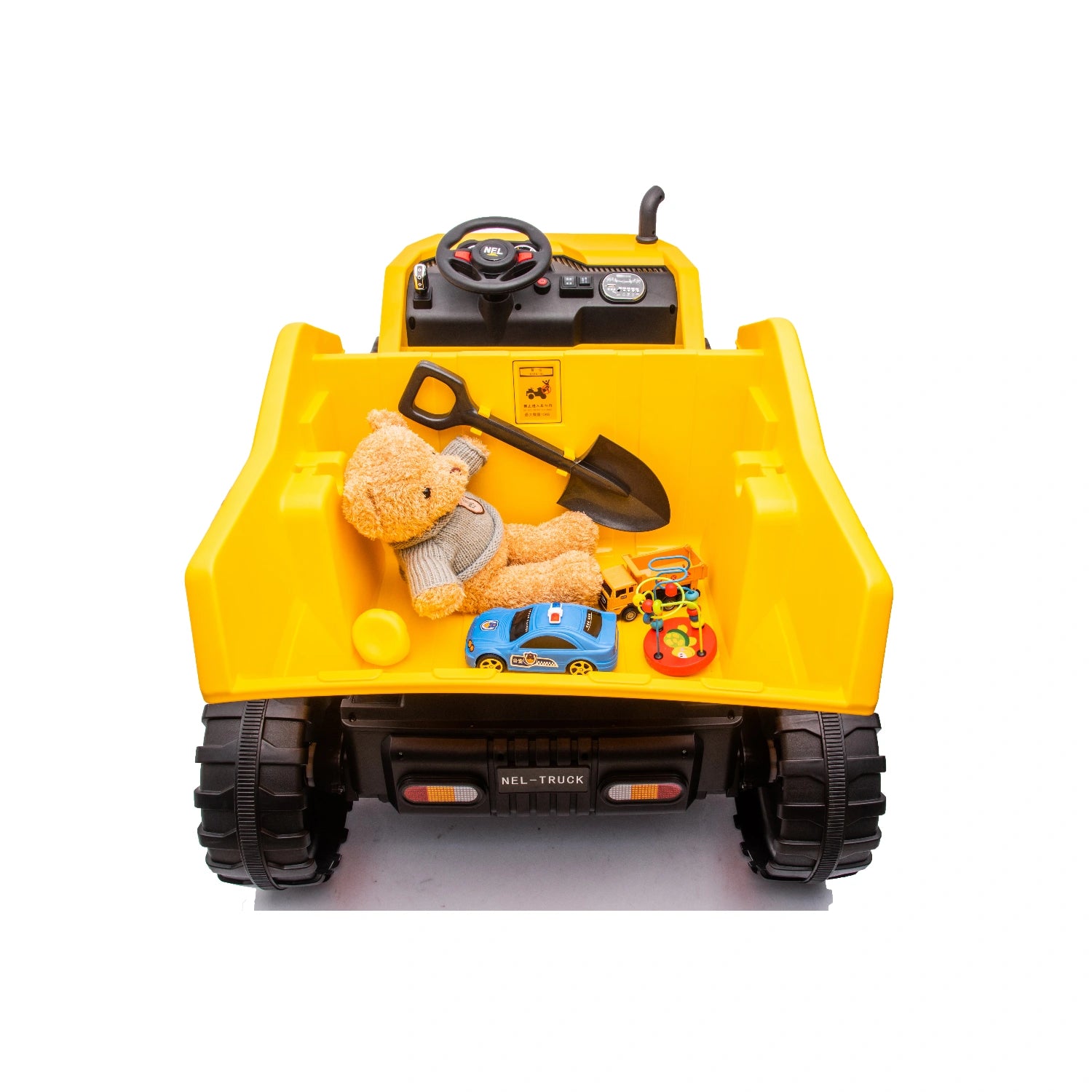 24V Ride-On Tipper Truck for Kids – Dual Seat Electric Construction Dump Truck with Remote – Yellow