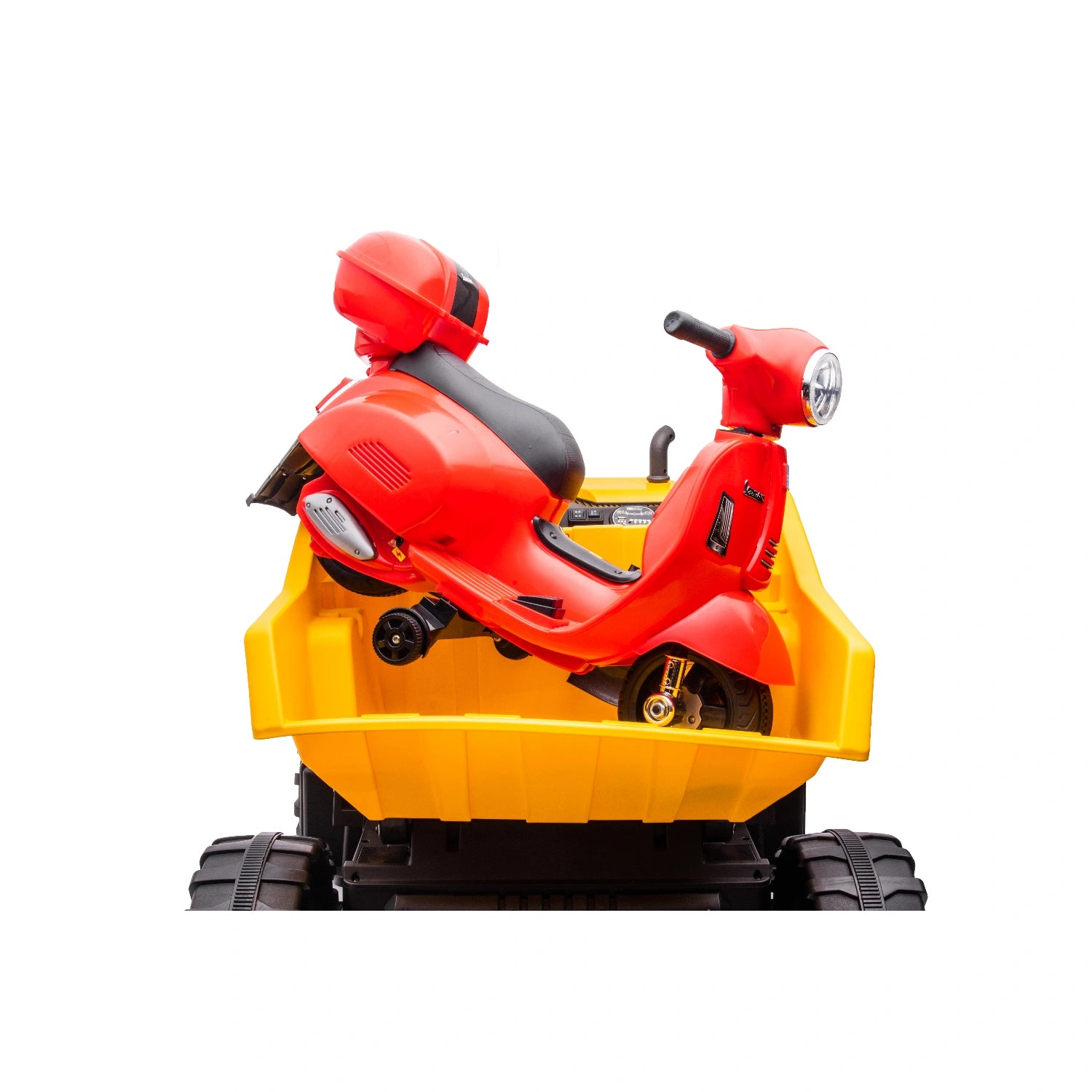 24V Ride-On Tipper Truck for Kids – Dual Seat Electric Construction Dump Truck with Remote – Yellow