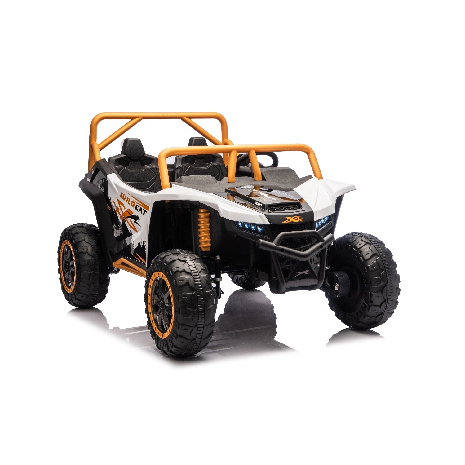 24V Licensed WildCat Arctic Cat Kids Ride-On Buggy – Two Seater Electric Beach Buggy UTV – White