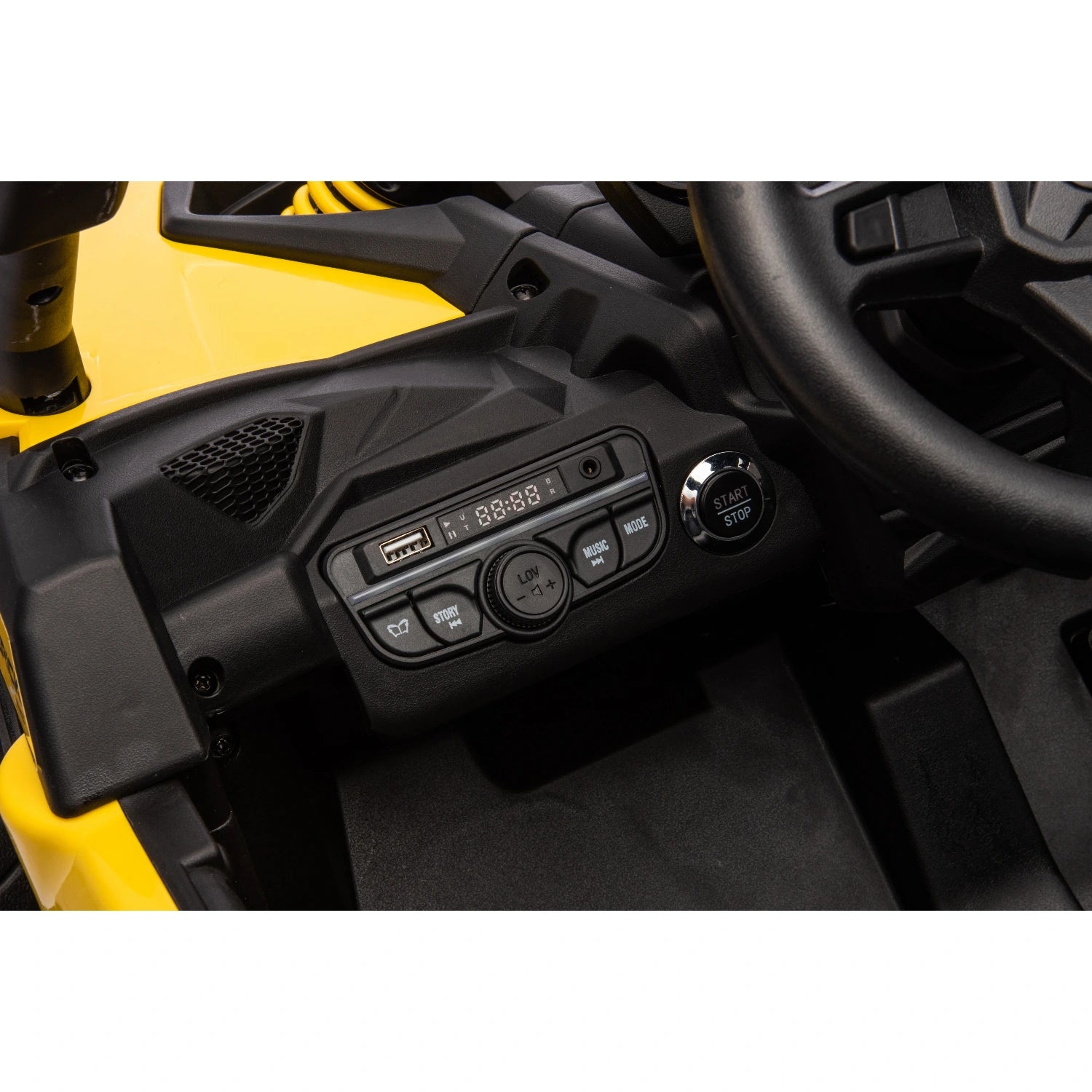 24V Can-Am Maverick Kids Ride-On UTV – 4WD Single Seater (Yellow)