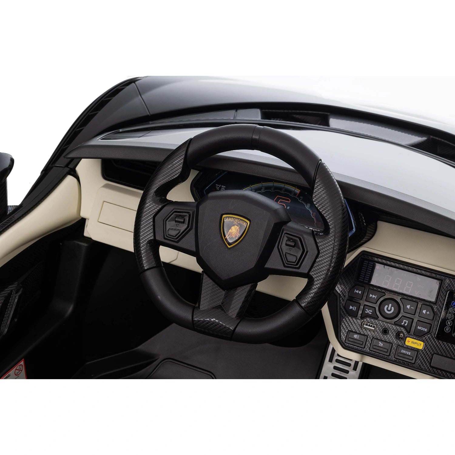 24V Licensed Lamborghini Sian Roadster Children’s Ride-On Car – Electric Kids 4-Wheeler – Black