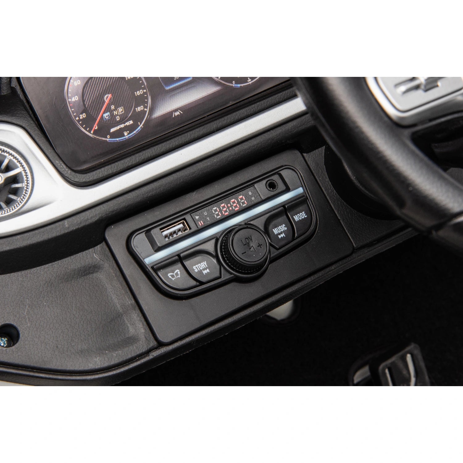 White Licensed Double Seat Mercedes-Benz Kids Ride On Car G63 with RC, 24v 14ah, 800W