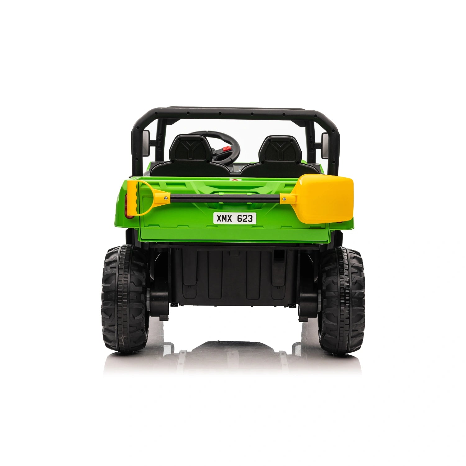 24V Kids Dump Truck – Electric Ride-On Farm Tipper Truck with 4WD – Green 4 Wheeler