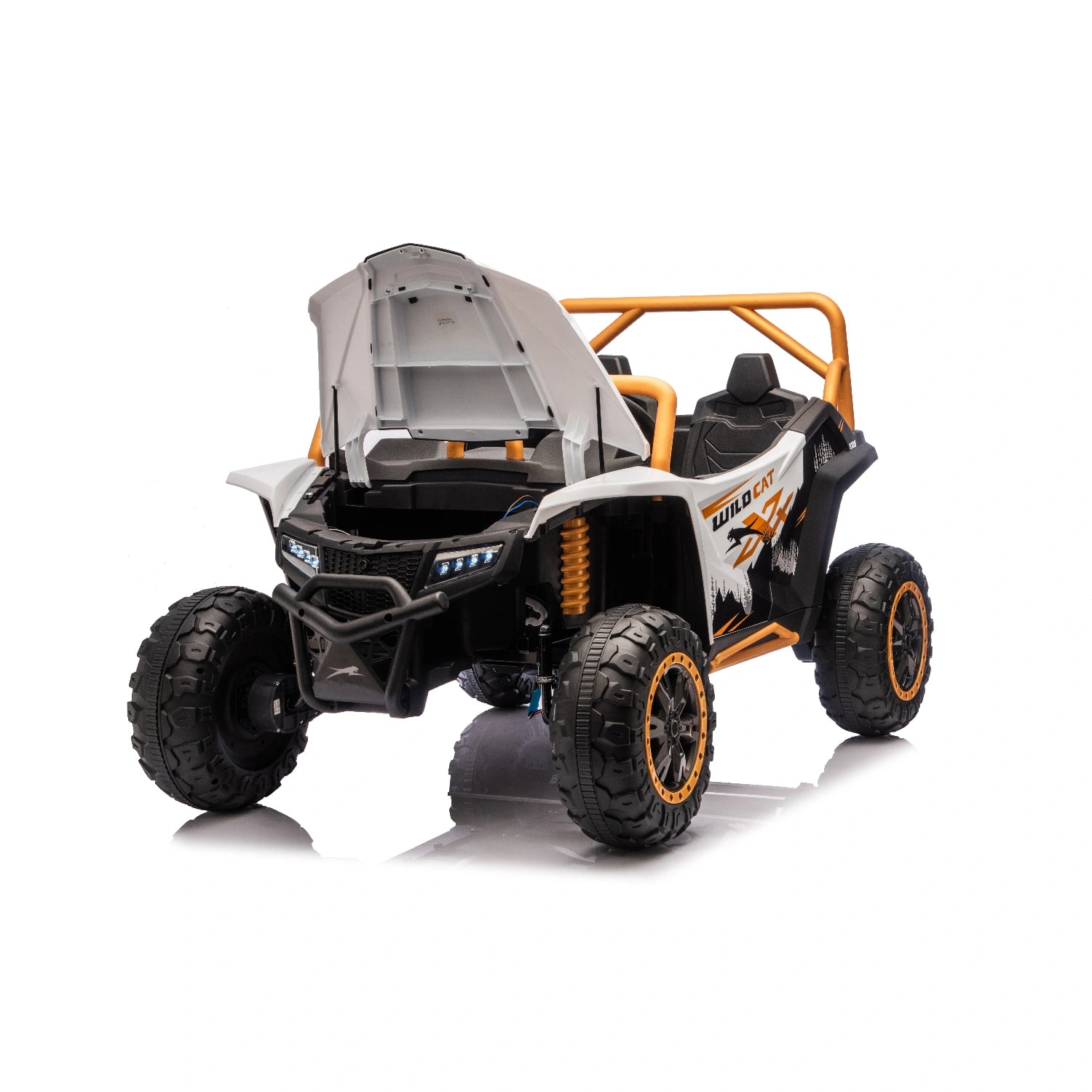 24V Licensed WildCat Arctic Cat Kids Ride-On Buggy – Two Seater Electric Beach Buggy UTV – White