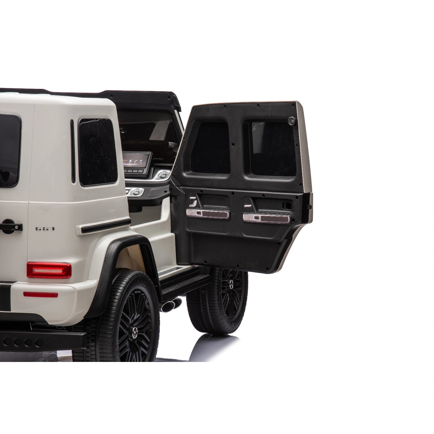 White Licensed Double Seat Mercedes-Benz Kids Ride On Car G63 with RC, 24v 14ah, 800W