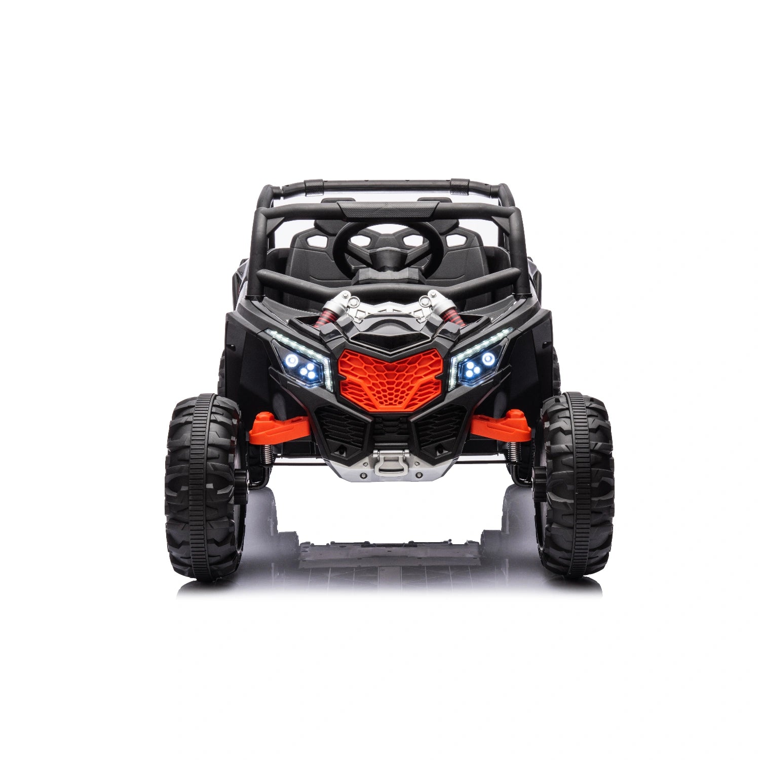 Black 24V Can-Am Style Kids Off-Road Ride-On Buggy with Leather Seat & Remote