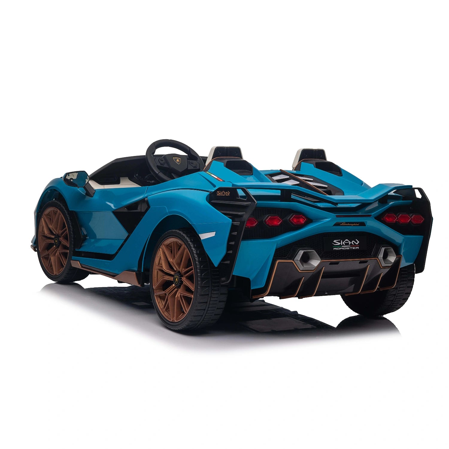 24V Licensed Lamborghini Sian Roadster Children’s Ride-On Car – Electric Kids 4-Wheeler – Blue
