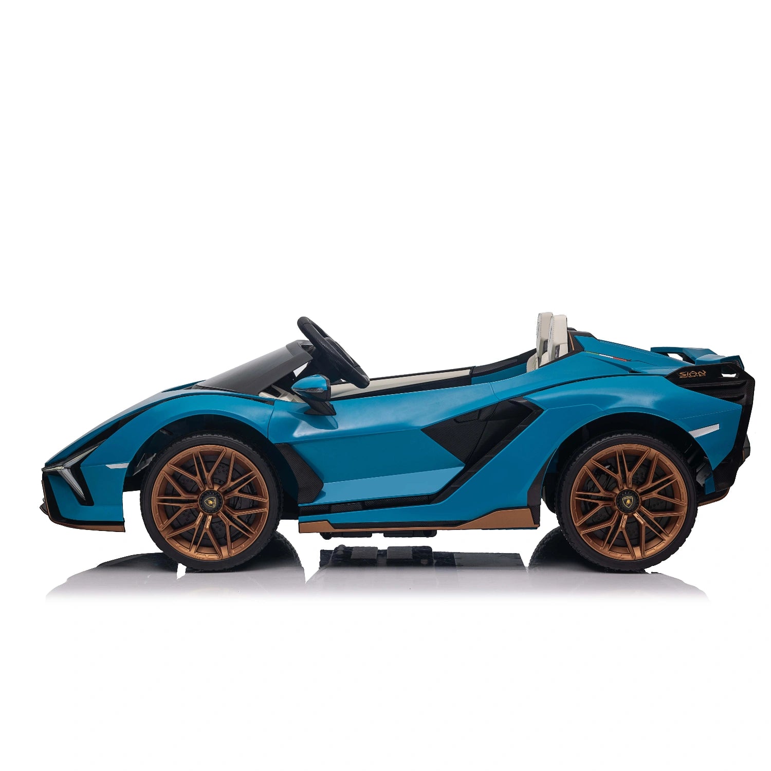 24V Licensed Lamborghini Sian Roadster Children’s Ride-On Car – Electric Kids 4-Wheeler – Blue