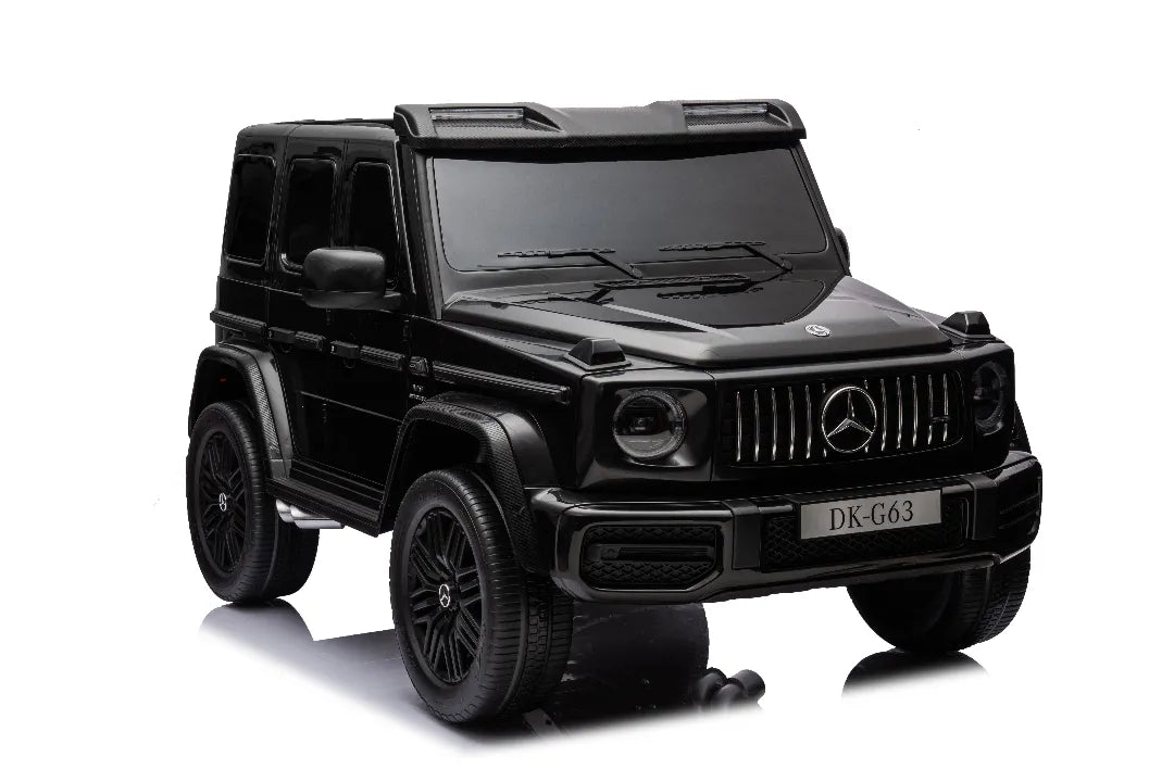 Black 24V 14Ah licensed Mercedes-AMG G63 kids ride-on car with 800W motor and realistic 4x4 design