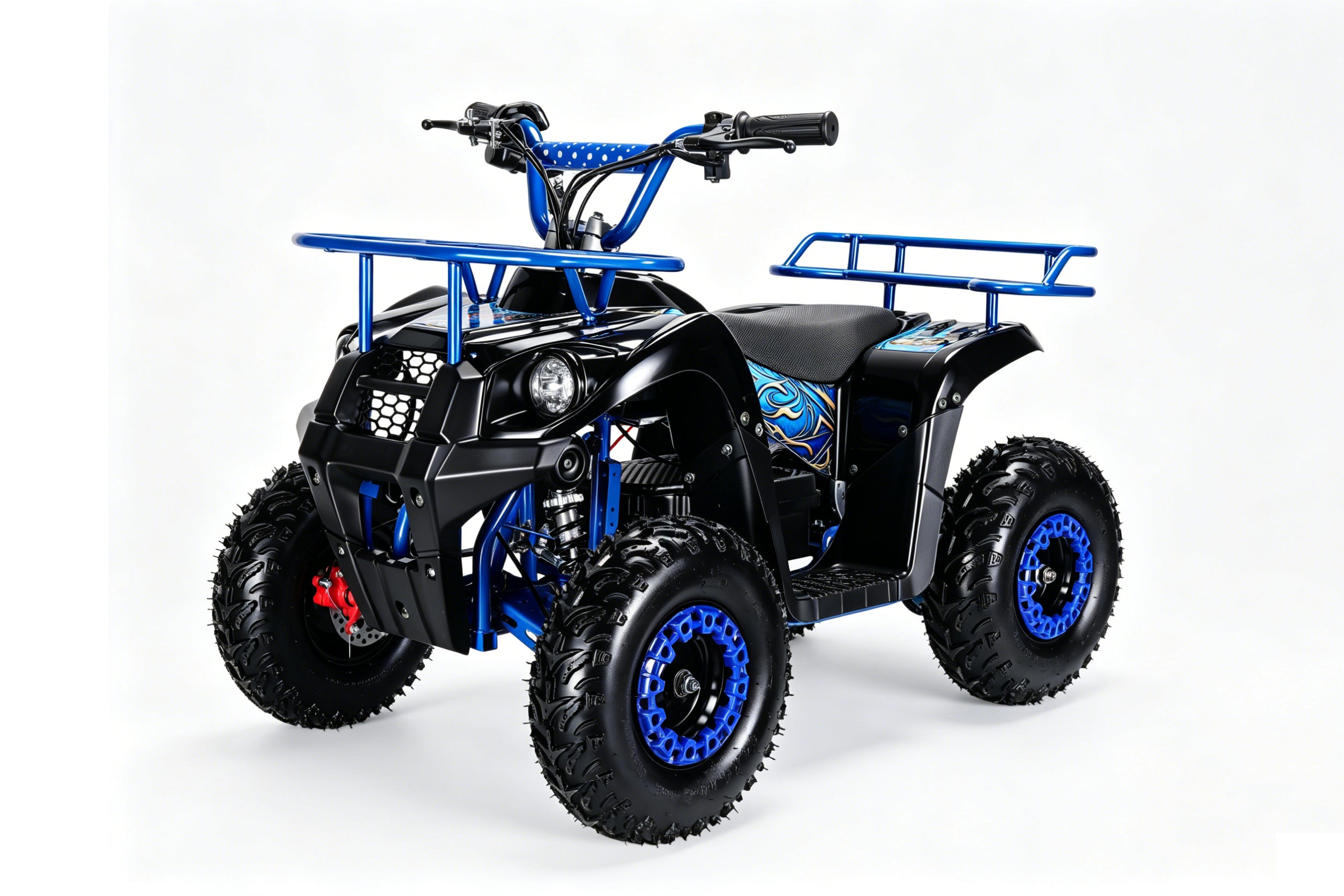 36V 800W Electric Ride-On ATV Kids Electric Quad Bike 4 wheeler – Black & Blue