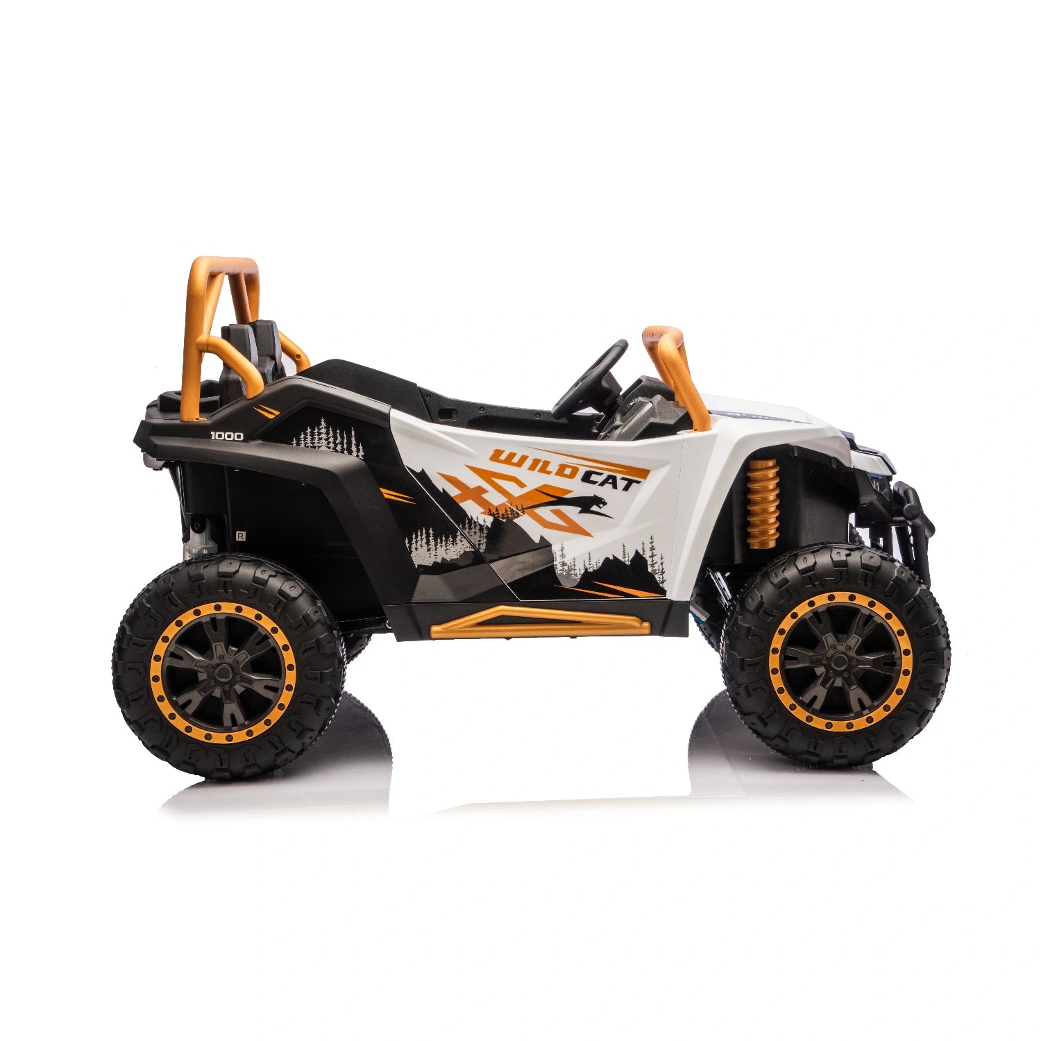 24V Licensed WildCat Arctic Cat Kids Ride-On Buggy – Two Seater Electric Beach Buggy UTV – White