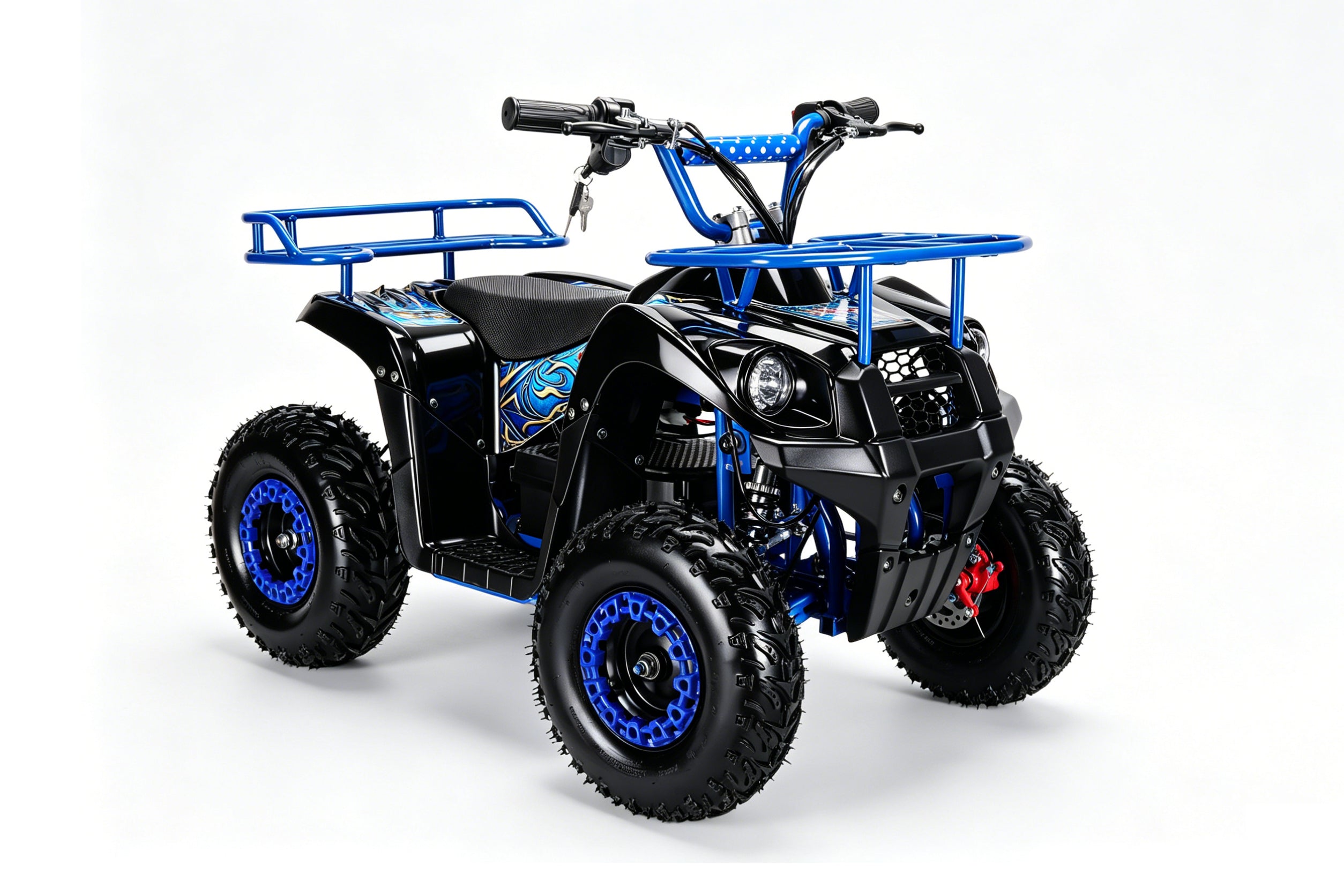 36V 800W Electric Ride-On ATV Kids Electric Quad Bike 4 wheeler – Black & Blue