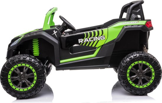 Green Stinger Buggy XL 24V 4×4 two-seater kids ride-on car with EVA wheels and off-road design