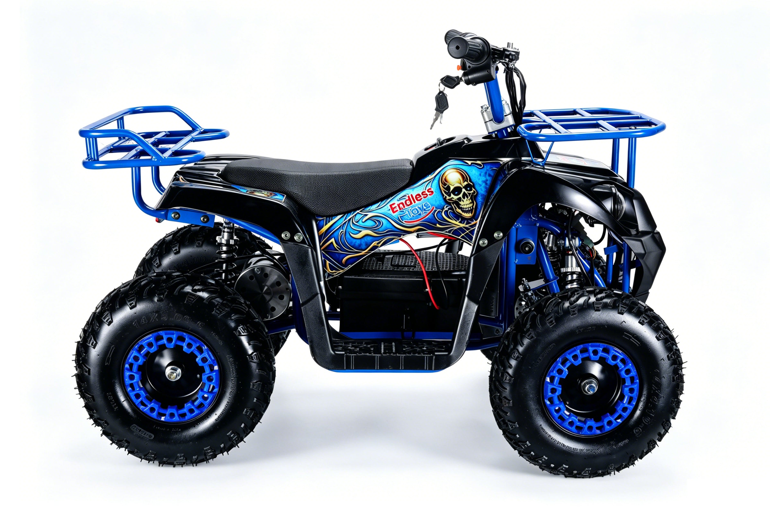36V 800W Electric Ride-On ATV Kids Electric Quad Bike 4 wheeler – Black & Blue