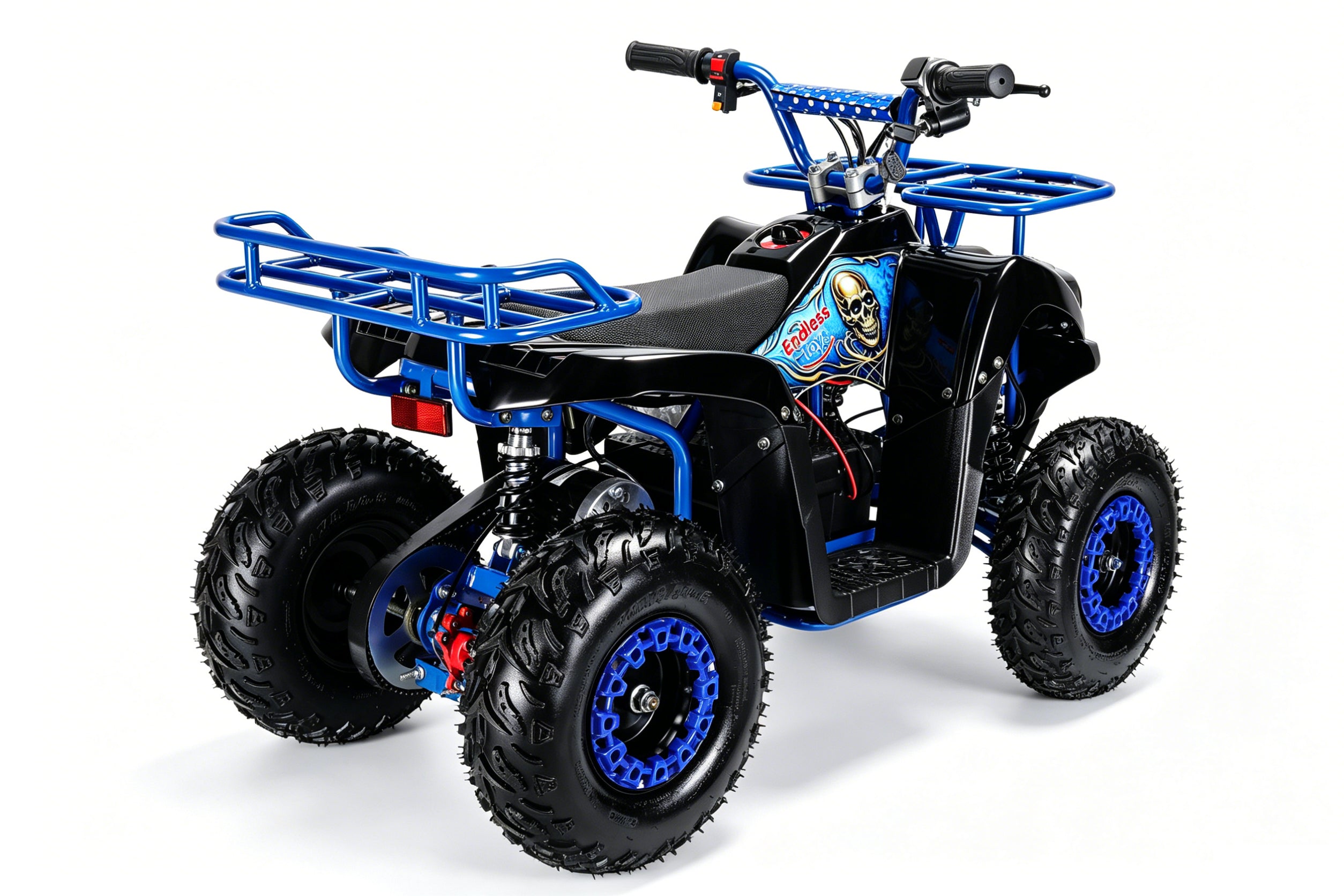36V 800W Electric Ride-On ATV Kids Electric Quad Bike 4 wheeler – Black & Blue