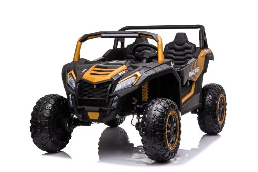 Gold and black Stinger Buggy XL 24V 4x4 remote control two-seater ride-on car with large EVA wheels for kids