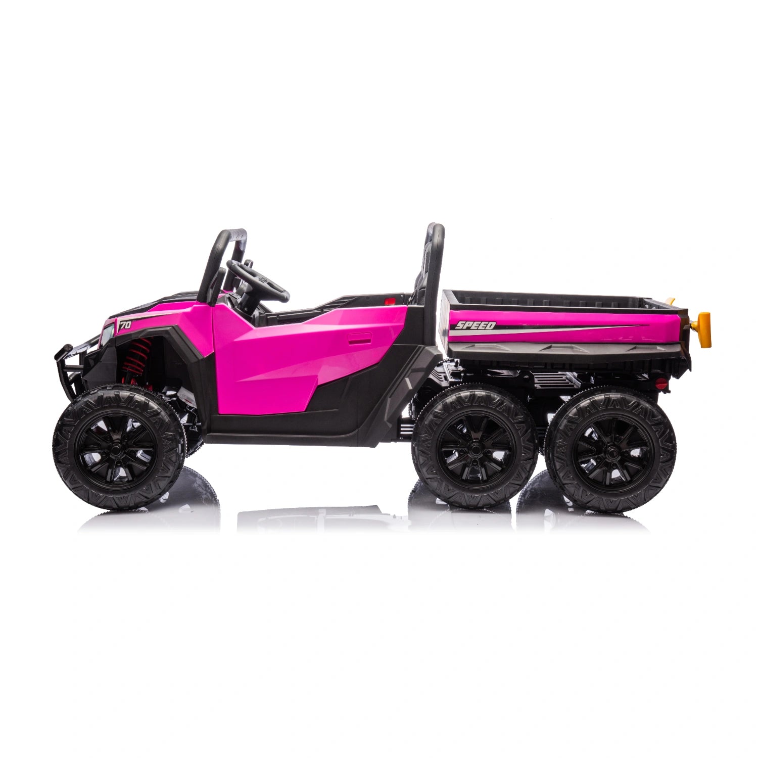 24V 6-Wheel Ride-On Farm Dump Truck with Electric Tipper & Remote – Pink