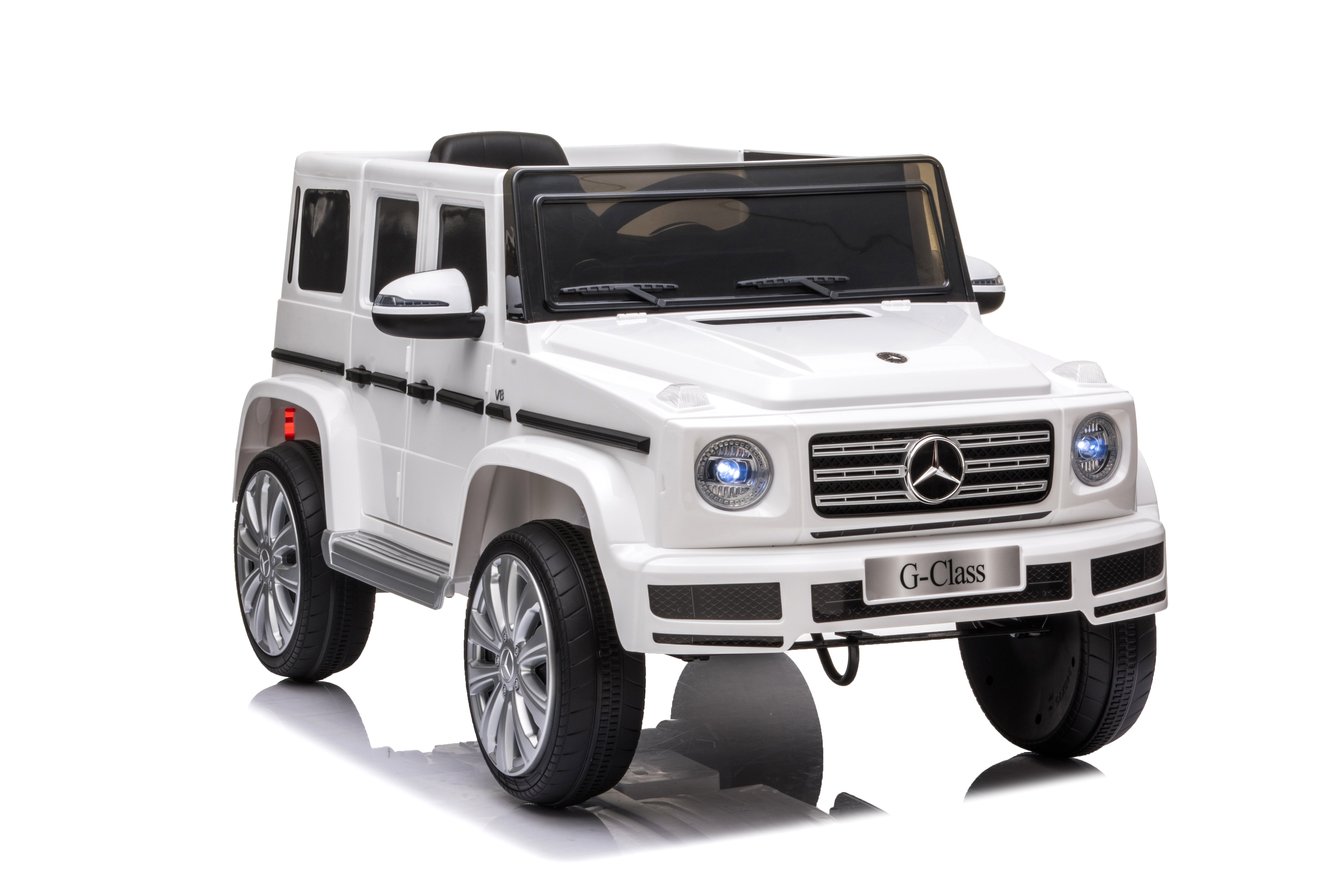 12V Licensed Mercedes G-Wagon G63 Kids Electric Ride-On Car – White