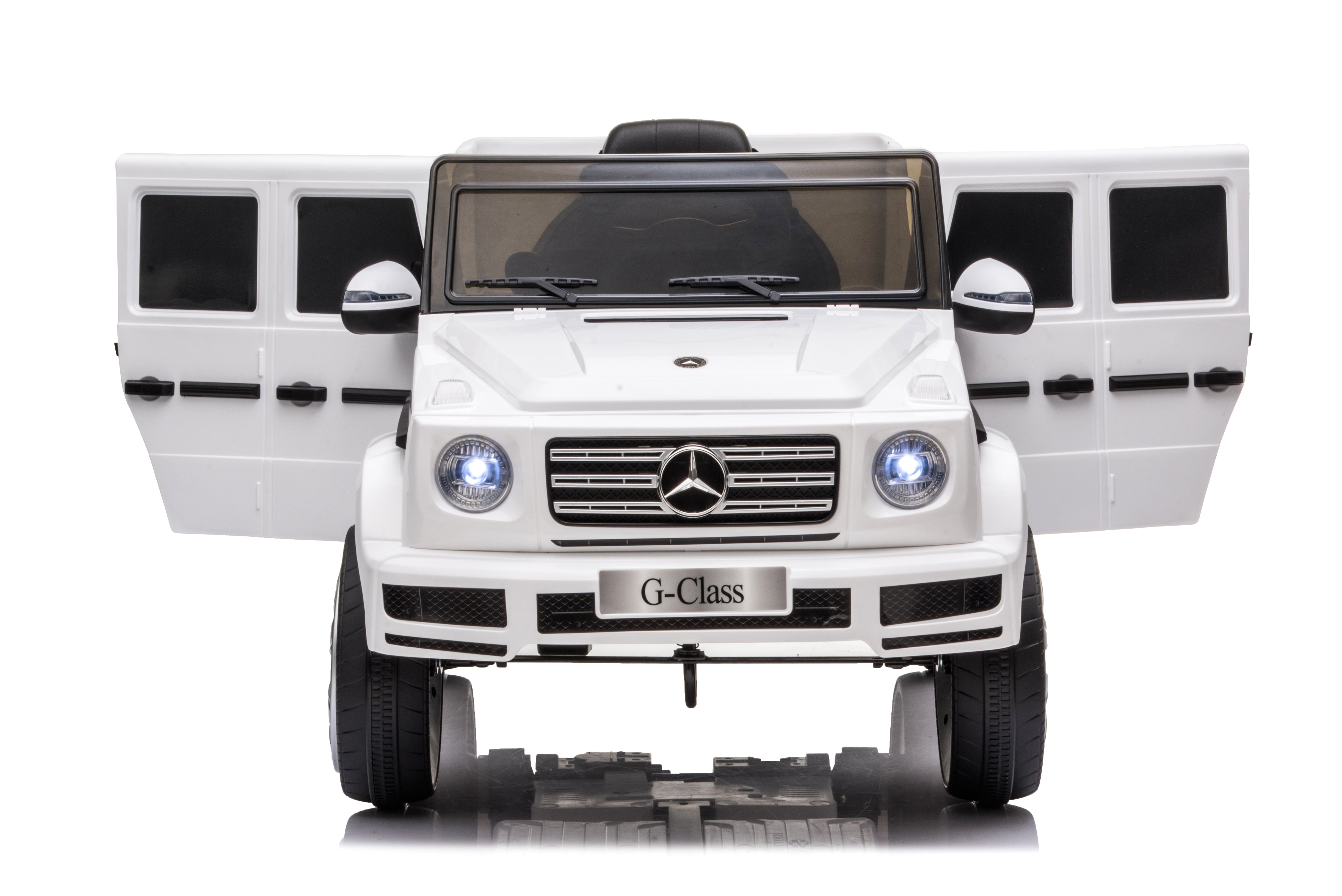 12V Licensed Mercedes G-Wagon G63 Kids Electric Ride-On Car – White