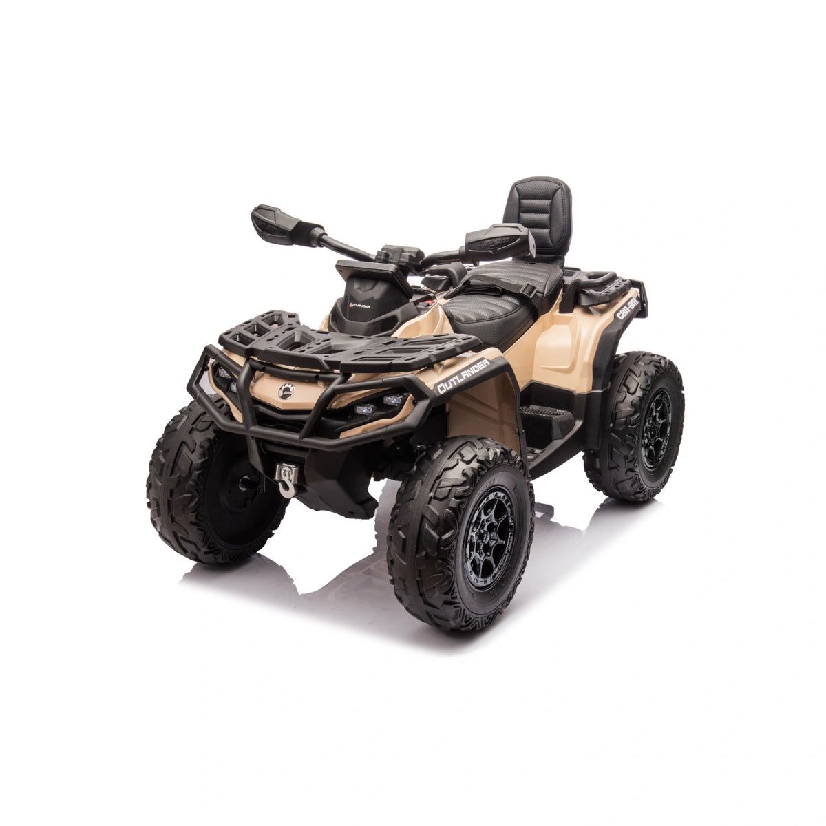 24V 800W Licensed Can-Am Outlander 2-Seater 4x4 ATV Quad Bike – Khaki