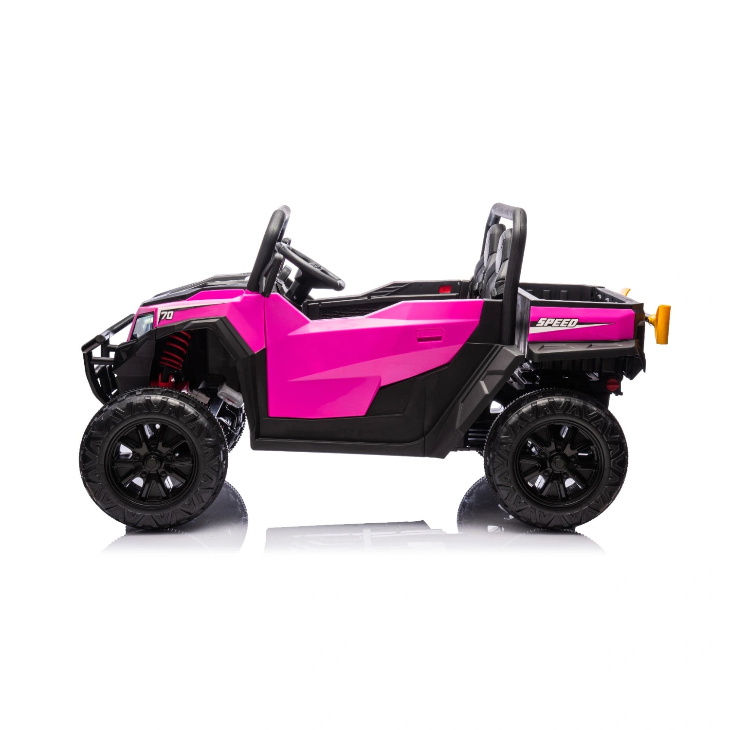 24V Kids Ride-On Dump Truck 4×4 – Electric Tipper Farm Truck with Leather Seat – Pink