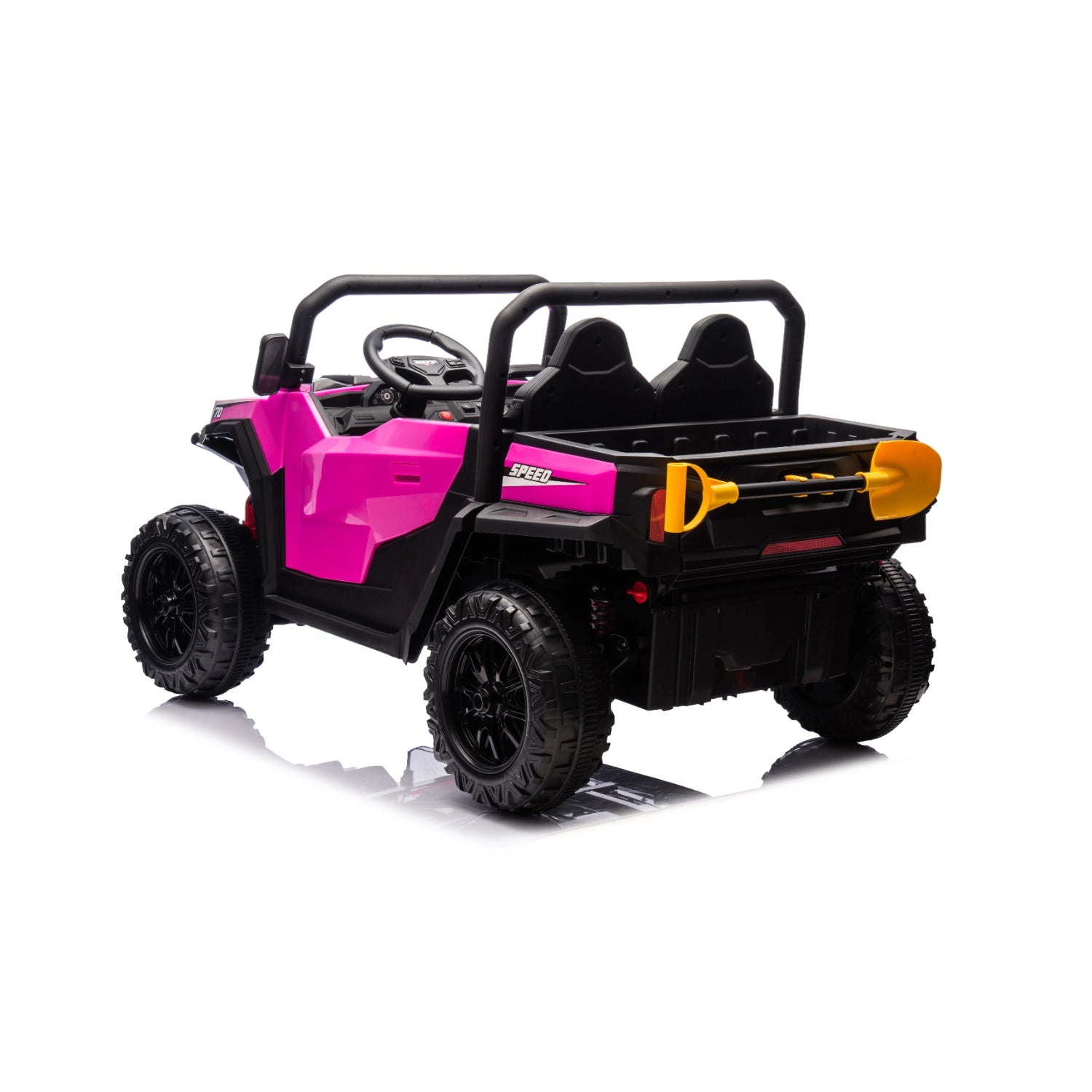 24V Kids Ride-On Dump Truck 4×4 – Electric Tipper Farm Truck with Leather Seat – Pink