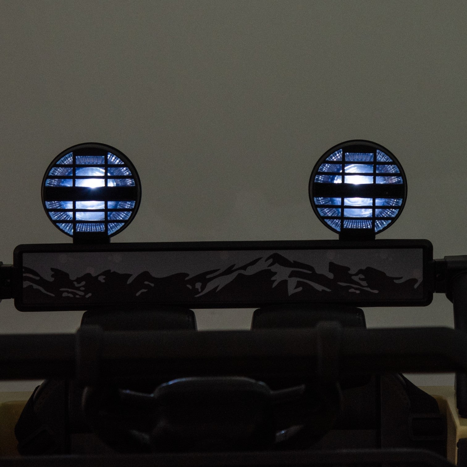 Working spotlights glowing on the Toyota FJ Cruiser Licensed Electric Toy Car for kids ride-on.