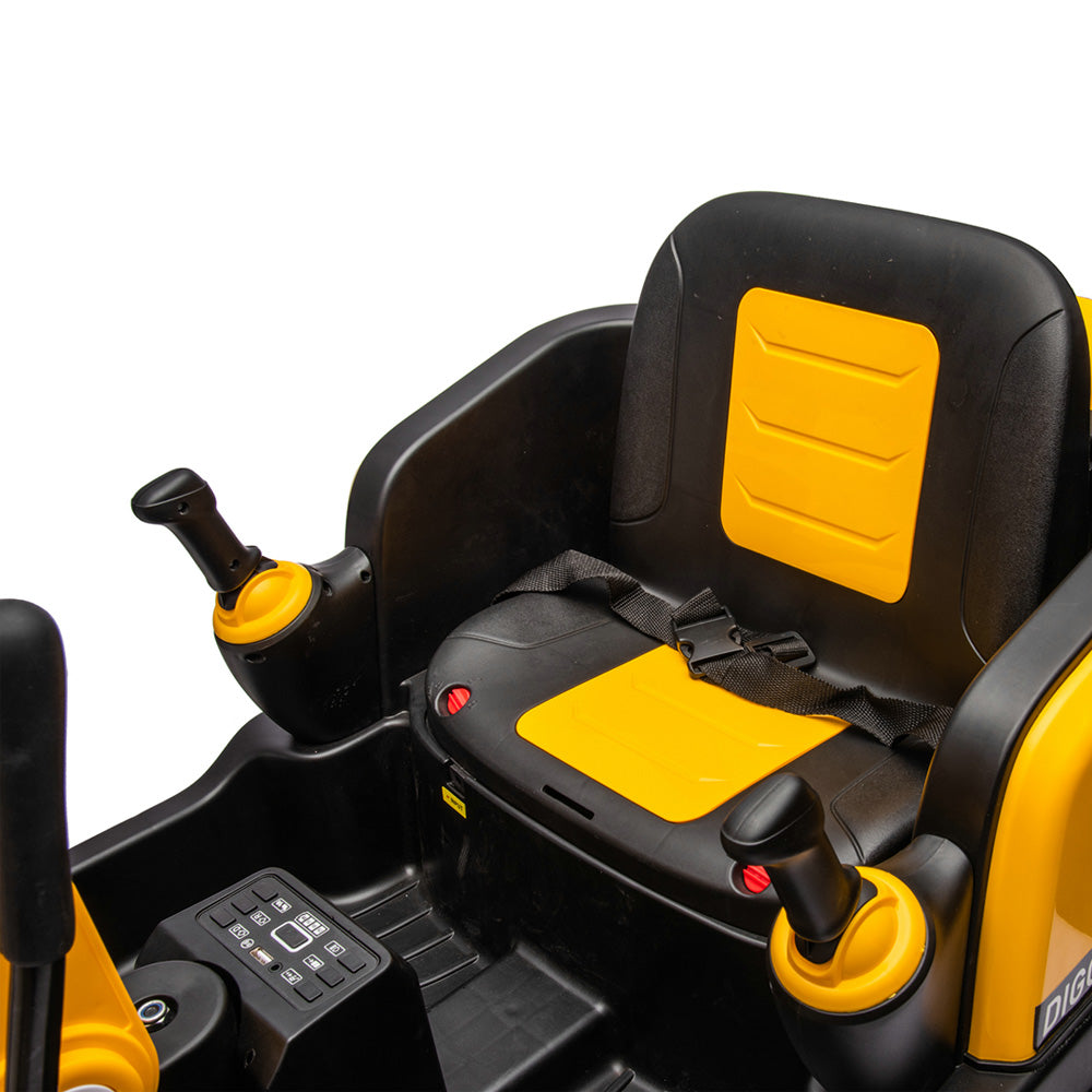 24V Ride-On Construction Digger β Kids Electric Excavator Toy with Dual Motors 750W-Yellow