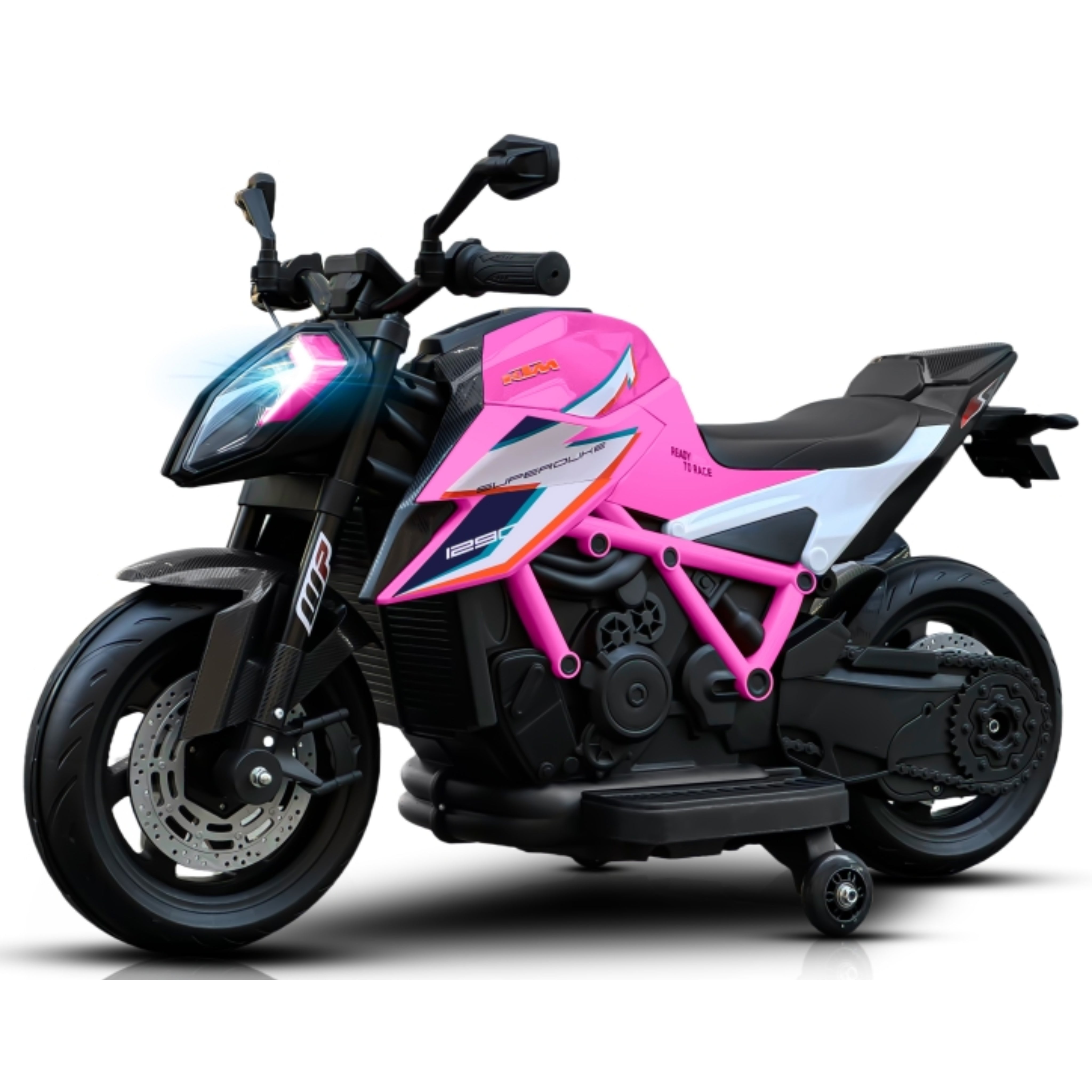 Licensed KTM 1290 Super Duke R 12V Kids Electric Ride-On Motorbike – Pink
