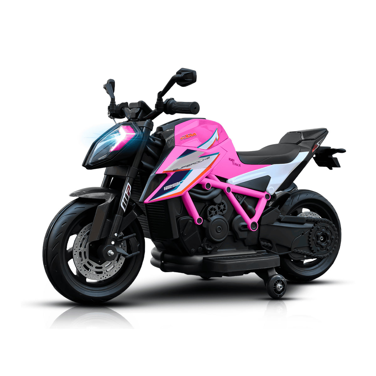 Licensed KTM 1290 Super Duke R 12V Kids Electric Ride-On Motorbike – Pink