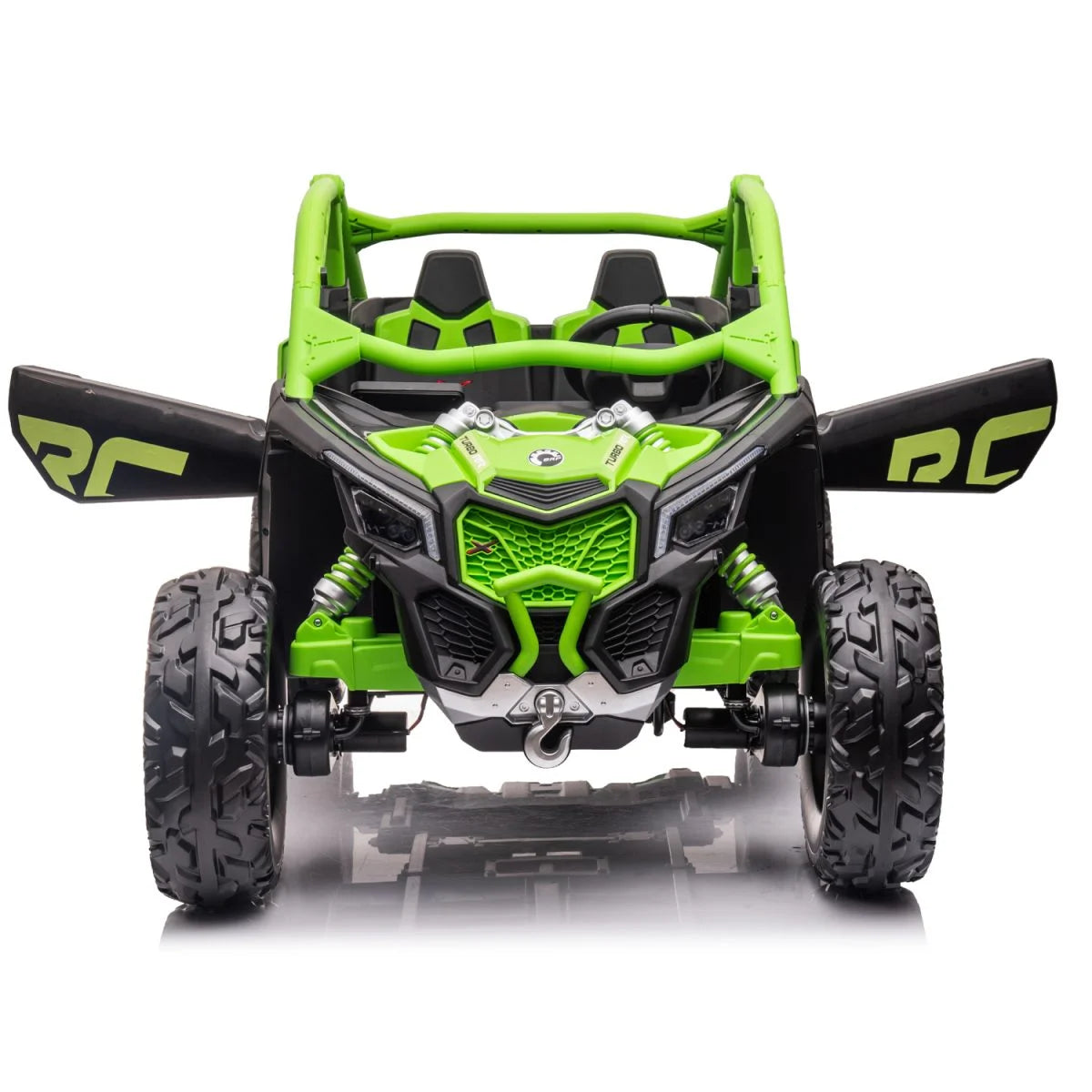 Green licensed Can-Am ride-on car for kids