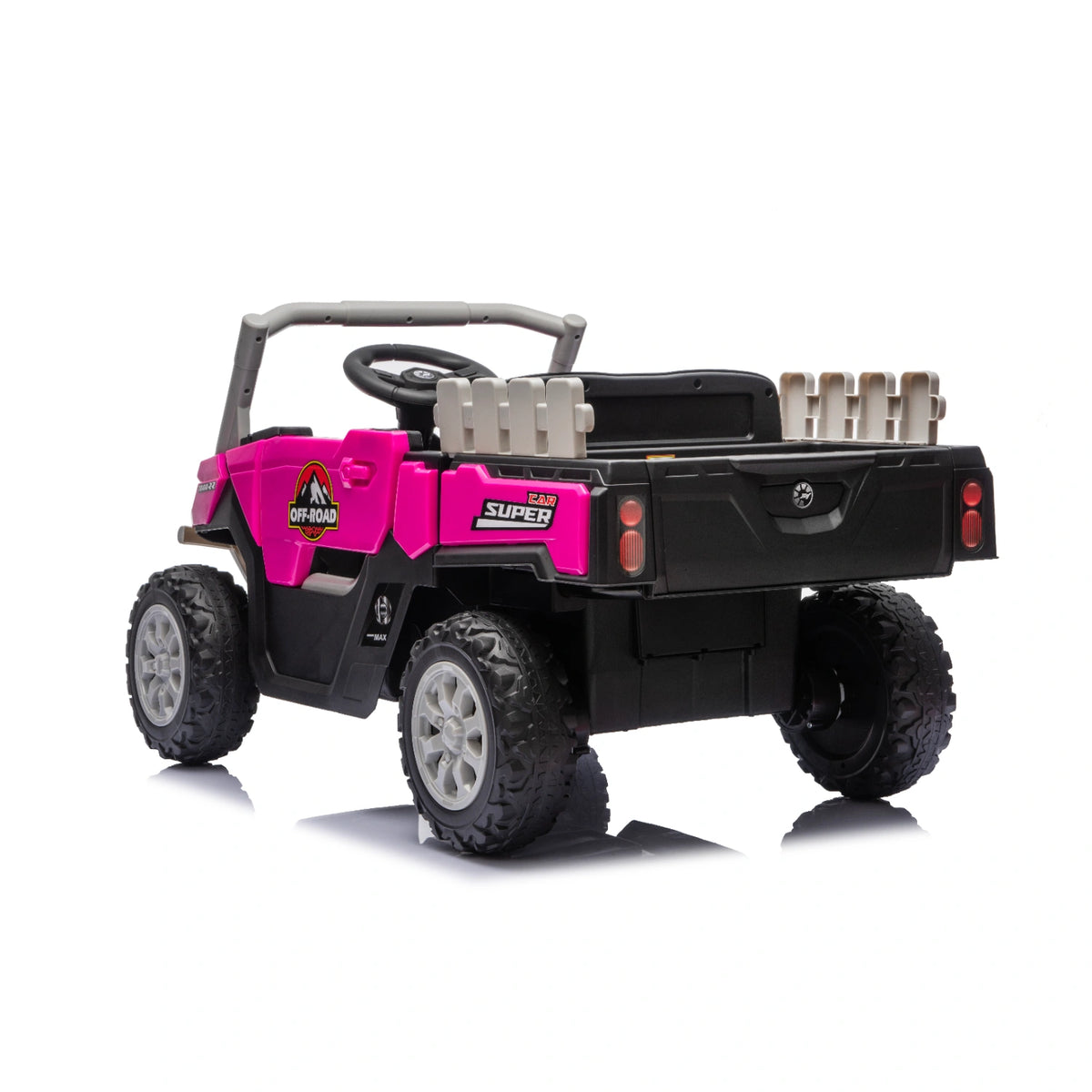 12V 4WD Kids Electric Ride-On Utility Truck – Pink