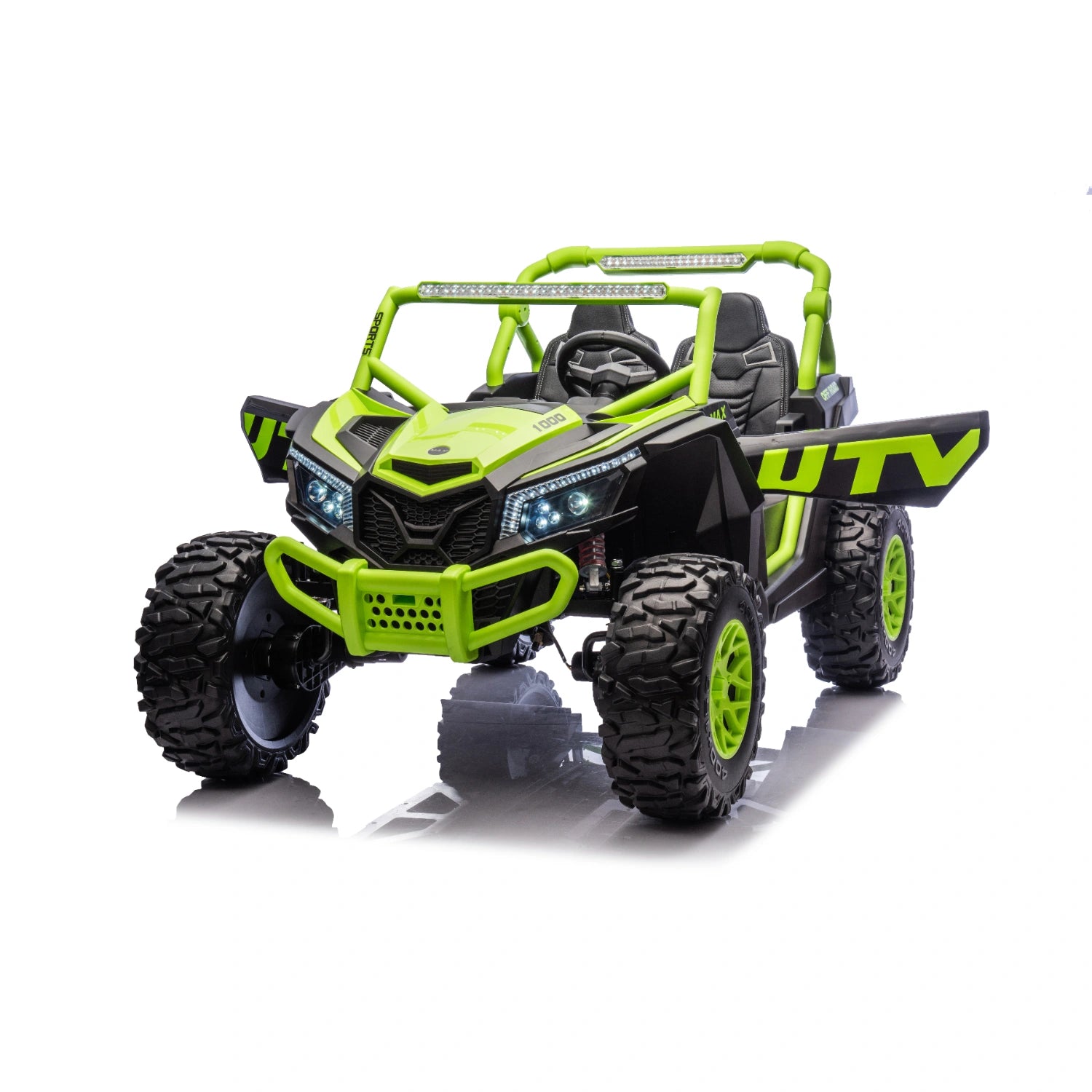 King of UTVs ZForce RZR Turbo 24V 1400W Off-Road 4WD Kids Ride-On Buggy – Green