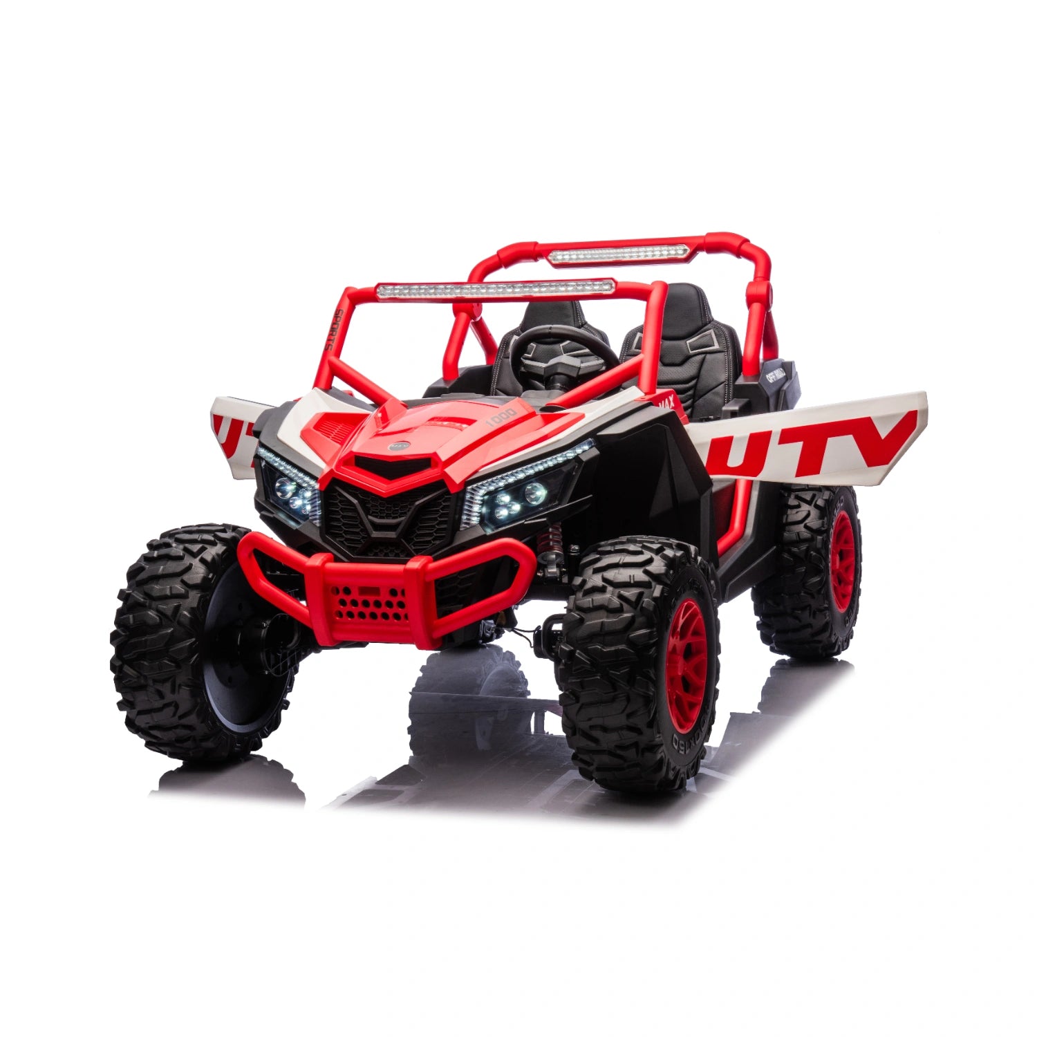 King of UTVs ZForce RZR Turbo 24V 1400W Kids 2-Seater Electric Ride On Buggy – Red
