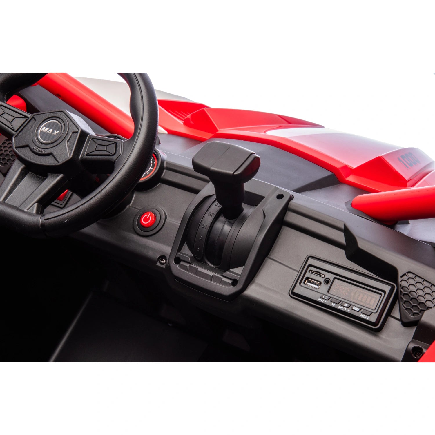 King of UTVs ZForce RZR Turbo 24V 1400W Kids 2-Seater Electric Ride On Buggy – Red