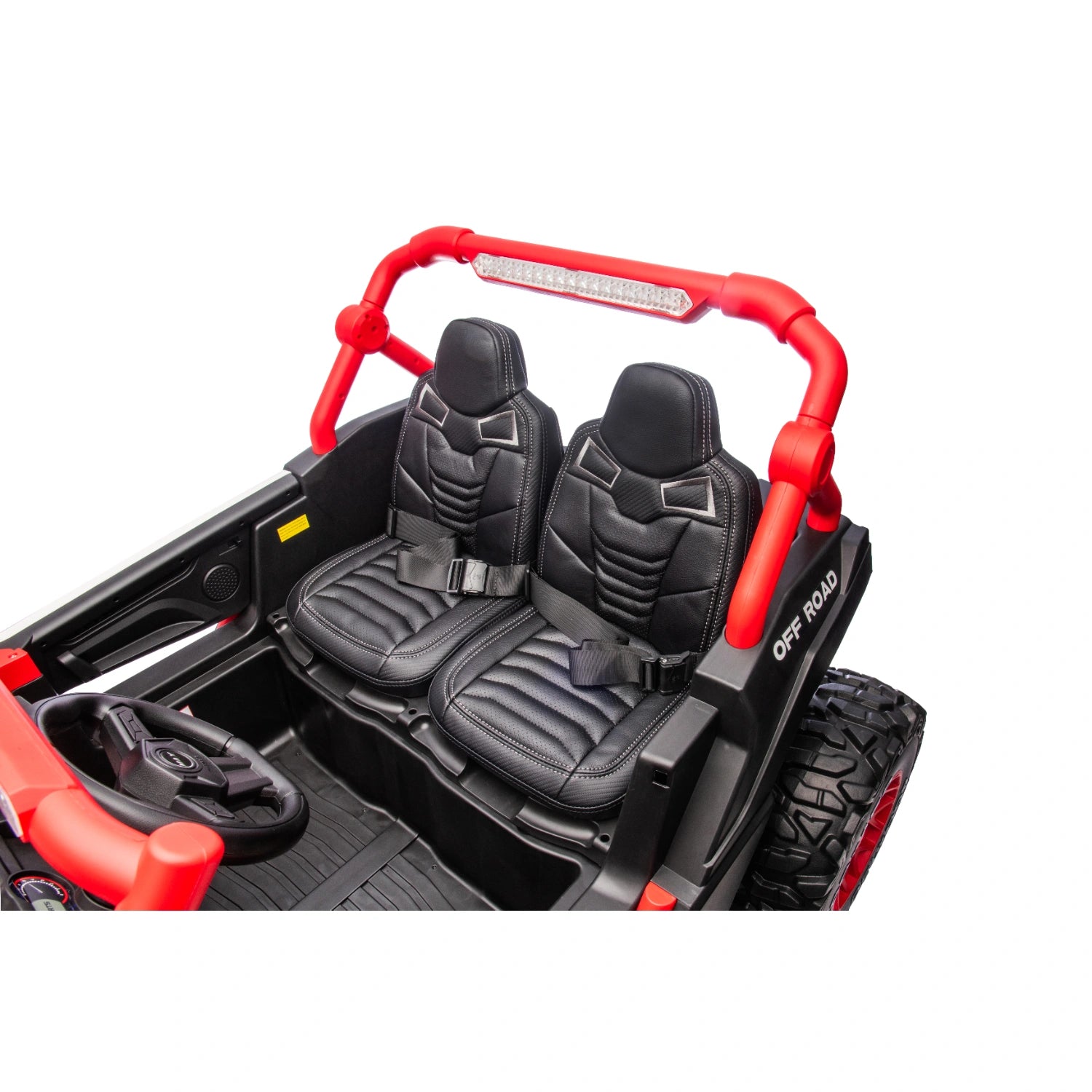 King of UTVs ZForce RZR Turbo 24V 1400W Kids 2-Seater Electric Ride On Buggy – Red