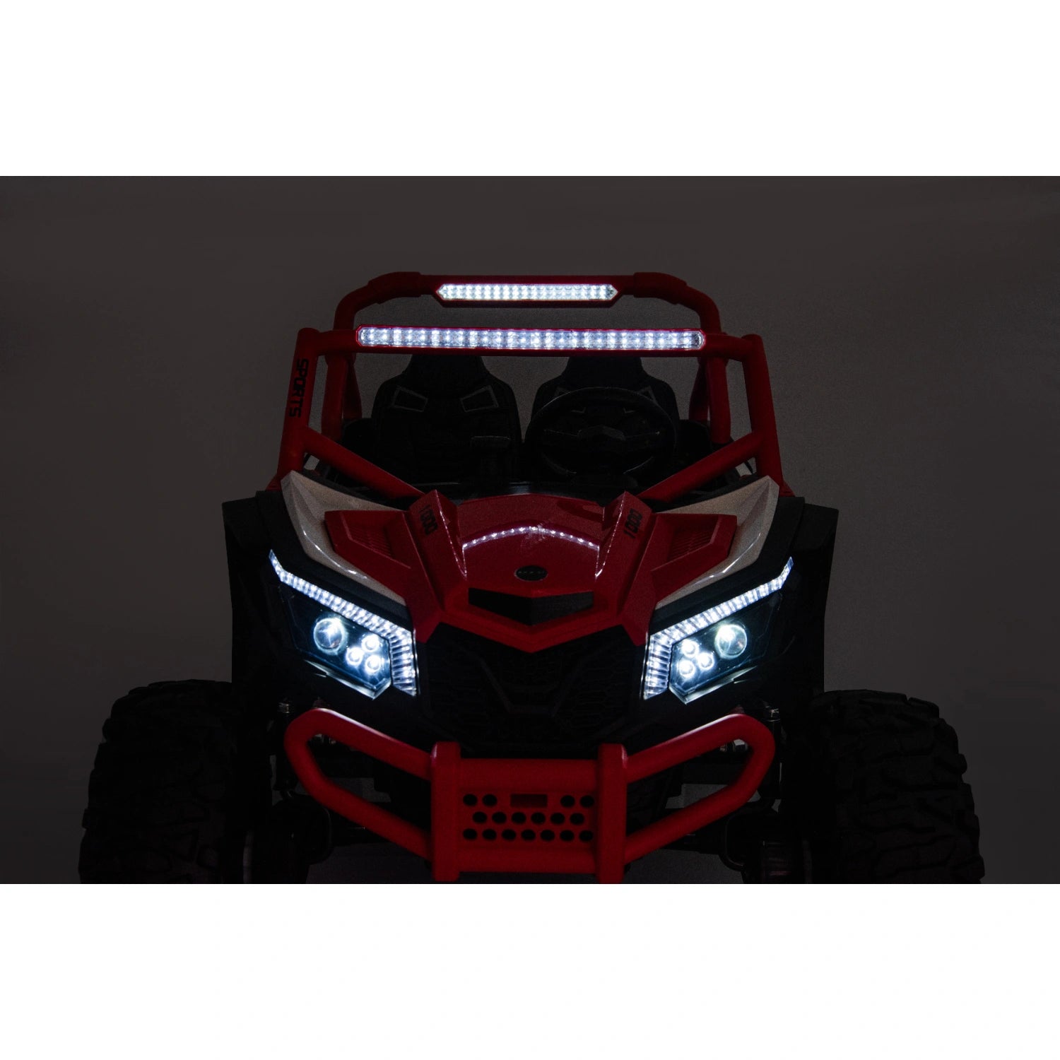 King of UTVs ZForce RZR Turbo 24V 1400W Kids 2-Seater Electric Ride On Buggy – Red