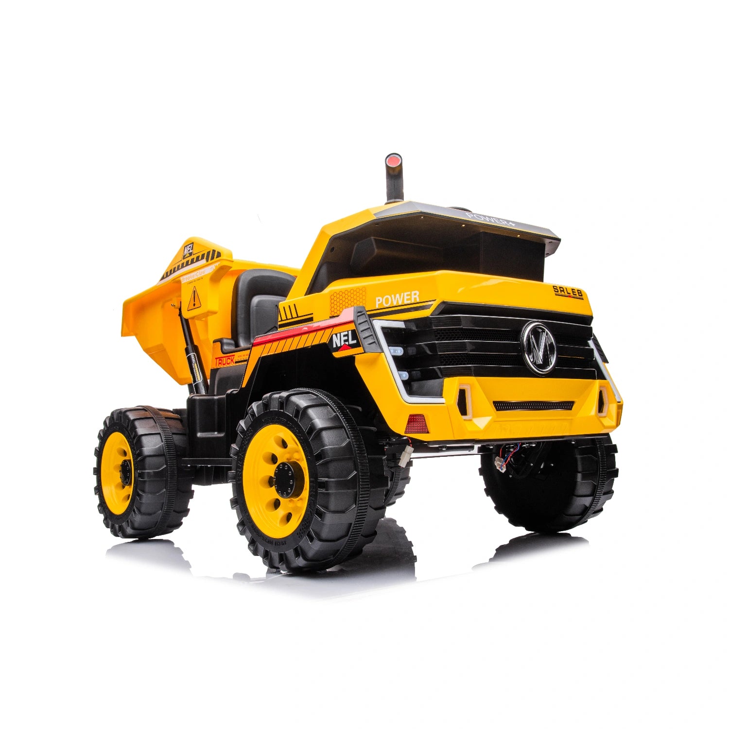 24V Ride-On Tipper Truck for Kids – Dual Seat Electric Construction Dump Truck with Remote – Yellow