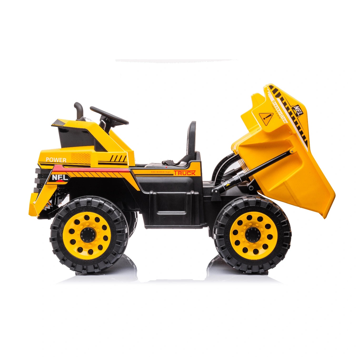 24V Ride-On Tipper Truck for Kids – Dual Seat Electric Construction Dump Truck with Remote – Yellow