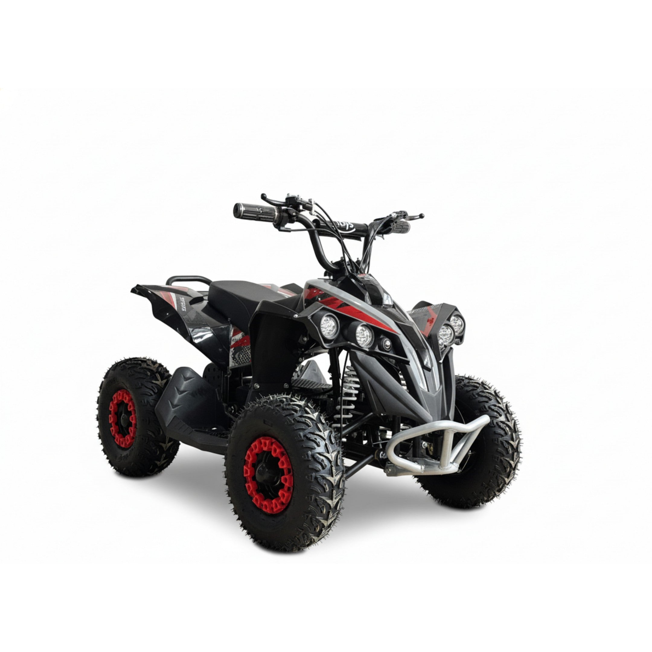 48V 1000W Kids Electric Quad Bike - High Power ATV (Black & Red)