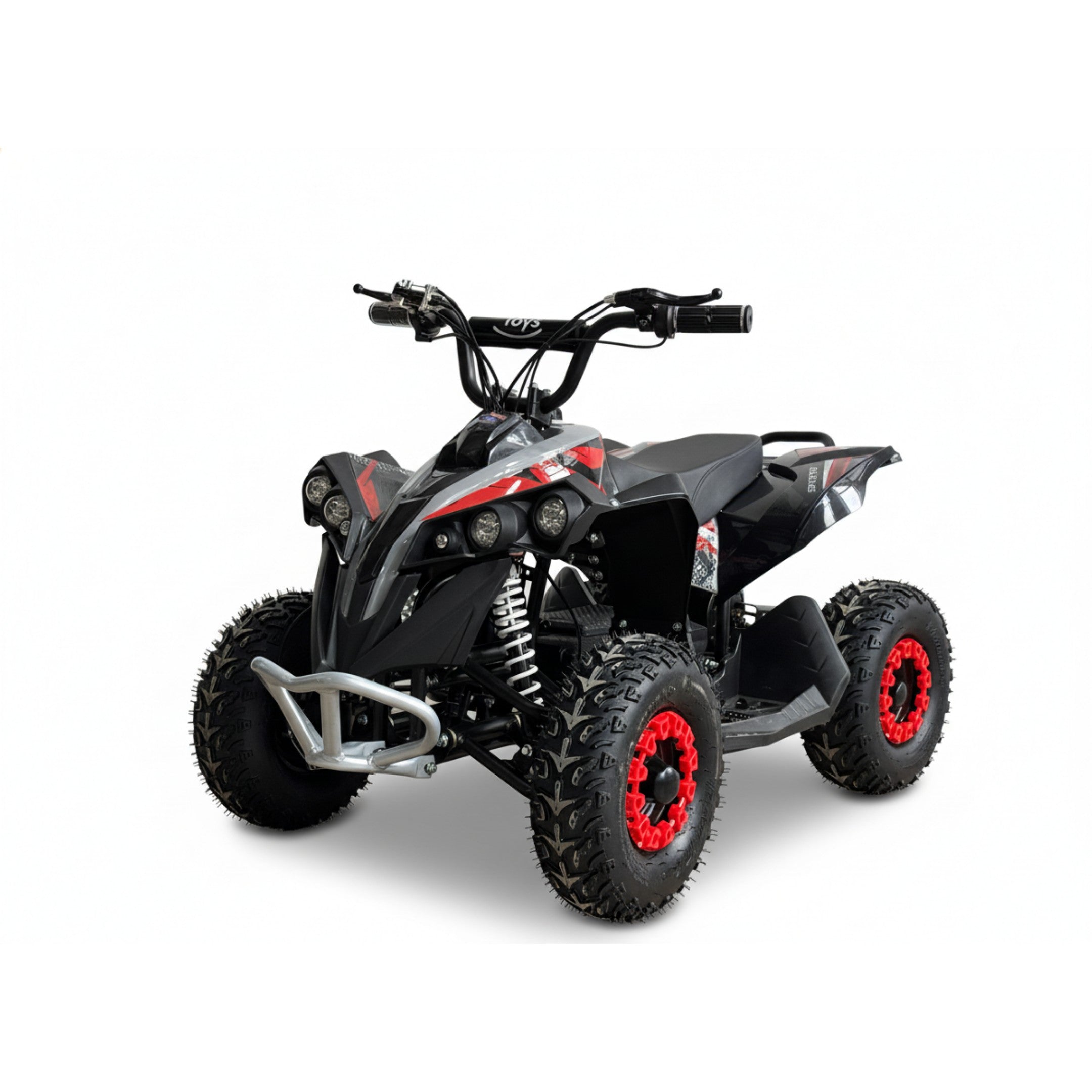 48V 1000W Kids Electric Quad Bike - High Power ATV (Black & Red)