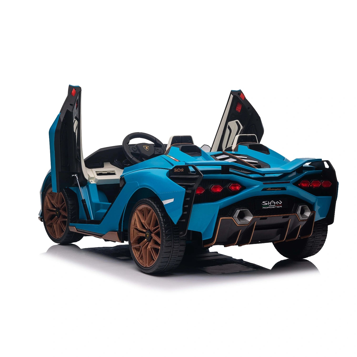 24V Licensed Lamborghini Sian Roadster Children’s Ride-On Car – Electric Kids 4-Wheeler – Blue