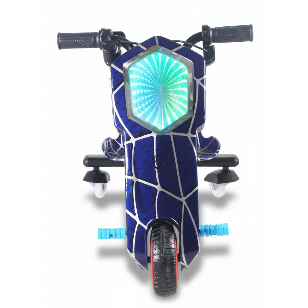 36V Kids Drift Trike – Blue Spider Electric Ride-On Drifting Kart with LED Lights