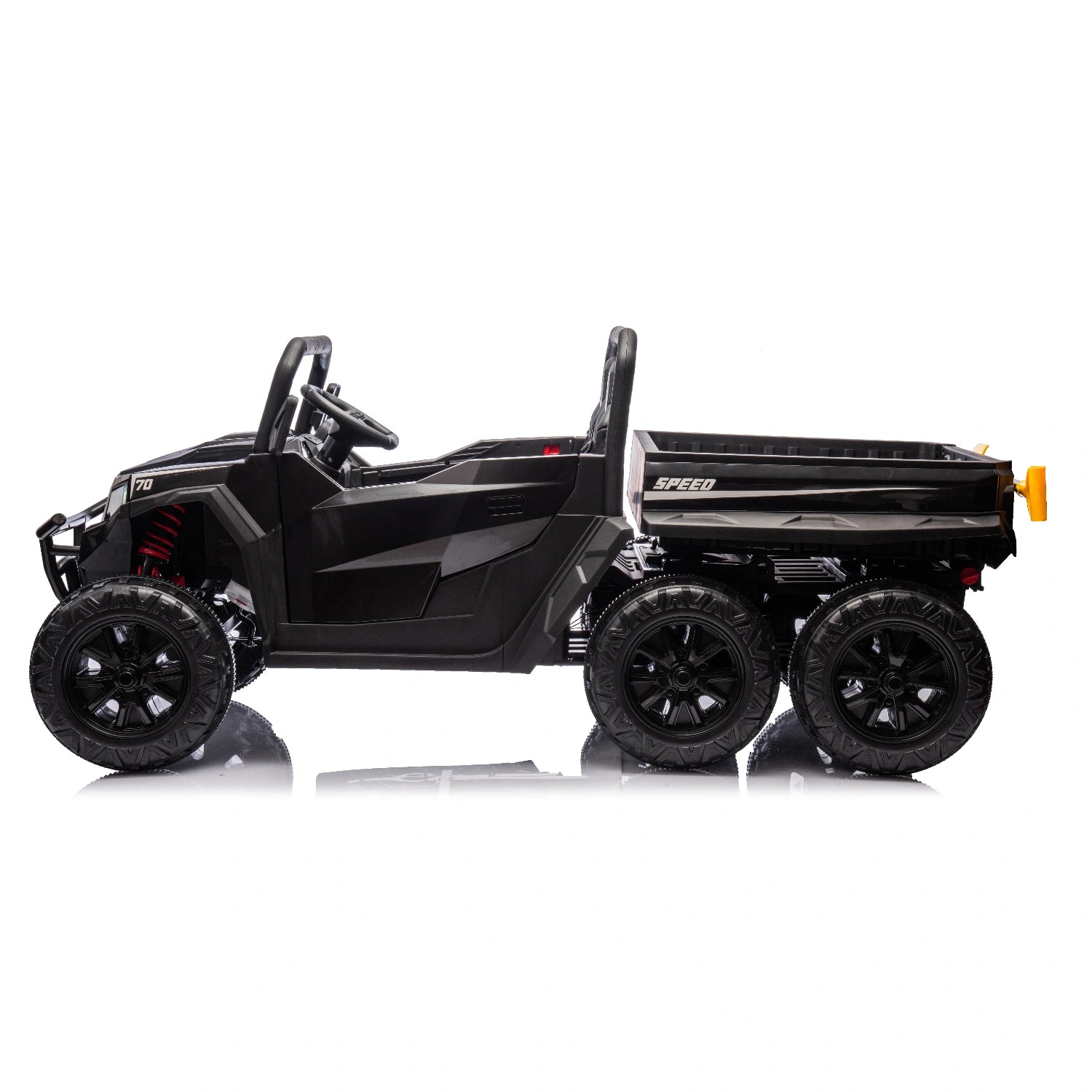 24V 6-Wheel Ride-On Farm Dump Truck with Electric Tipper & Remote – Black