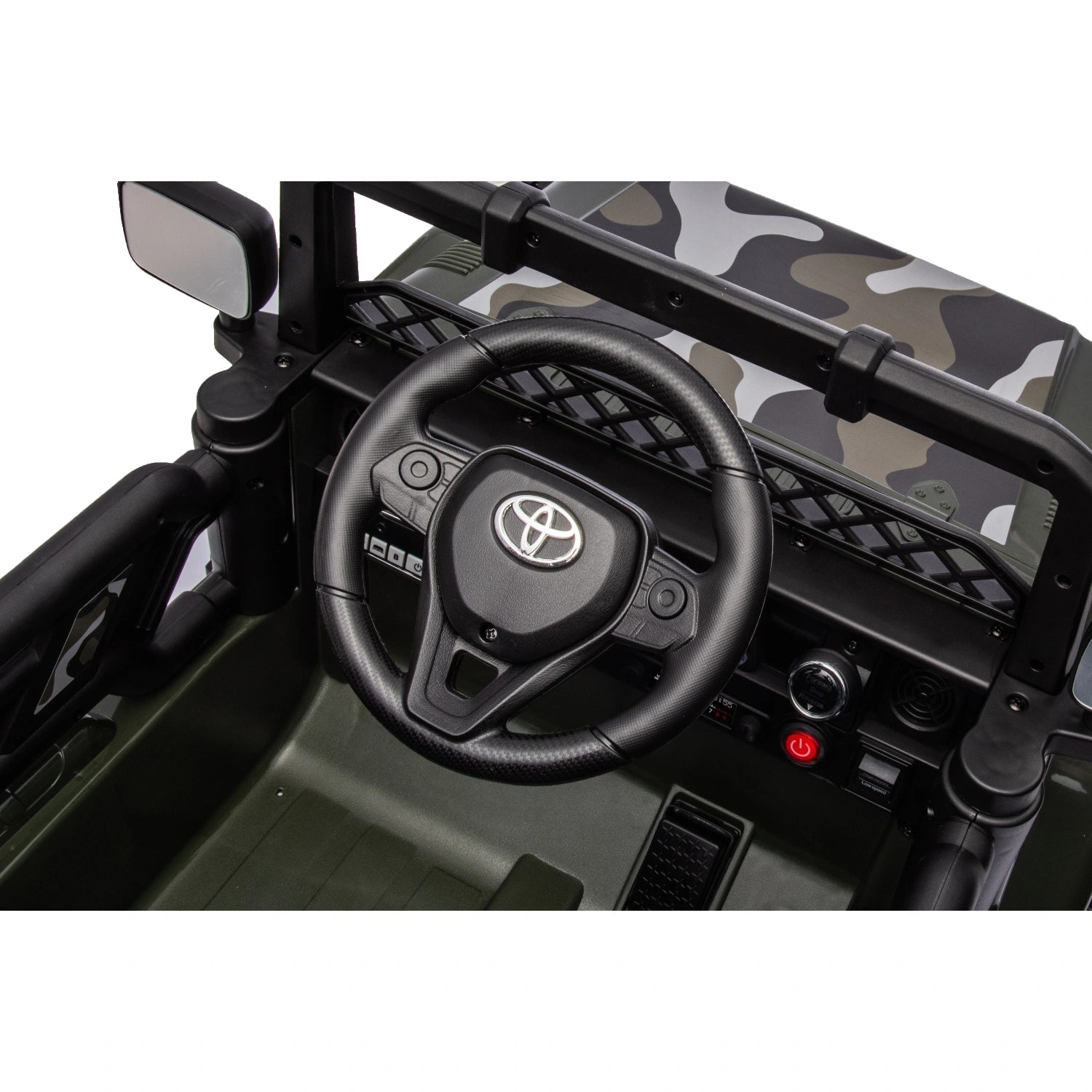 12V Licensed Toyota FJ Cruiser Kids Electric Ride-On Car – Army Green Camouflage Edition