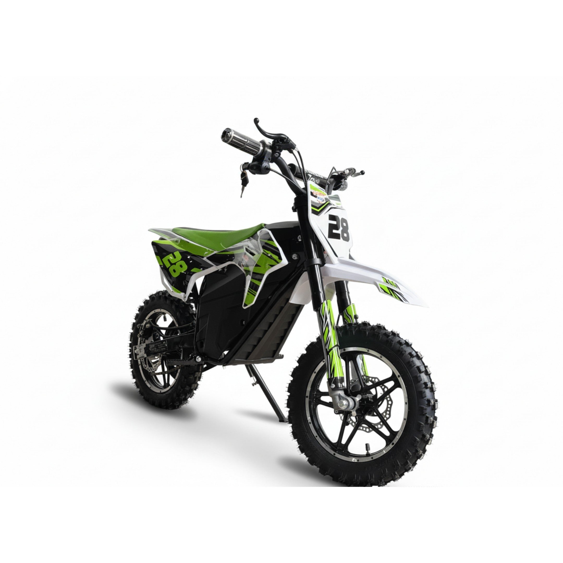 36V 800W Kids Electric Dirt Bike – Green Off-Road Electric Bike
